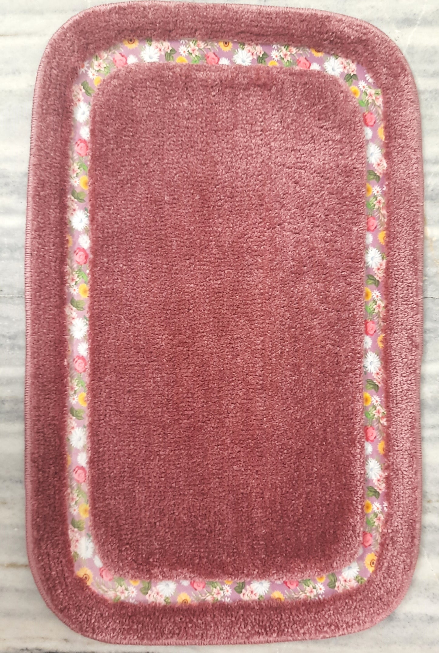 Avioni Home| Rectangle Large Floormat Collection | Soft Shaggy Rectangle Shape Floor Mat /Door Mat | Bloom Blush | Fluffy & 10mm Thick Mat | 45 x 75 CM