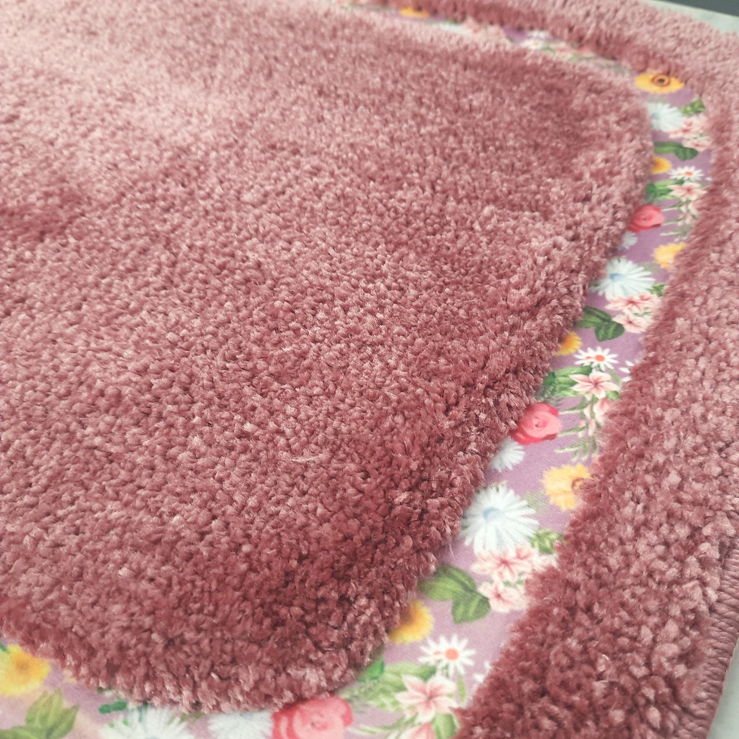 Avioni Home| Rectangle Large Floormat Collection | Soft Shaggy Rectangle Shape Floor Mat /Door Mat | Bloom Blush | Fluffy & 10mm Thick Mat | 45 x 75 CM