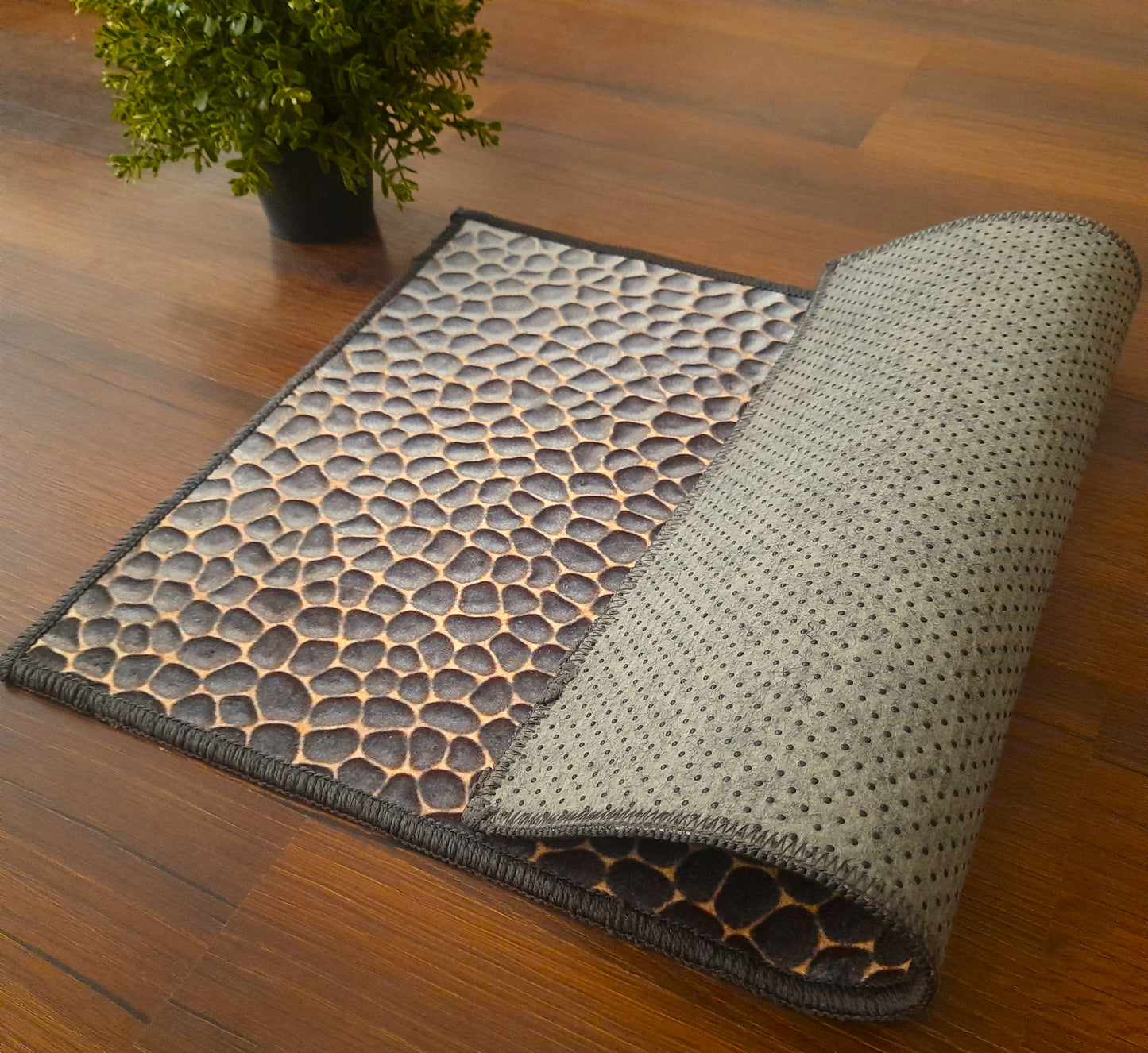 3D Abstract Rectangle mat Collection By Avioni Home | Anti Slip, Durable & Washable | Outdoor & Indoor- SET OF 2