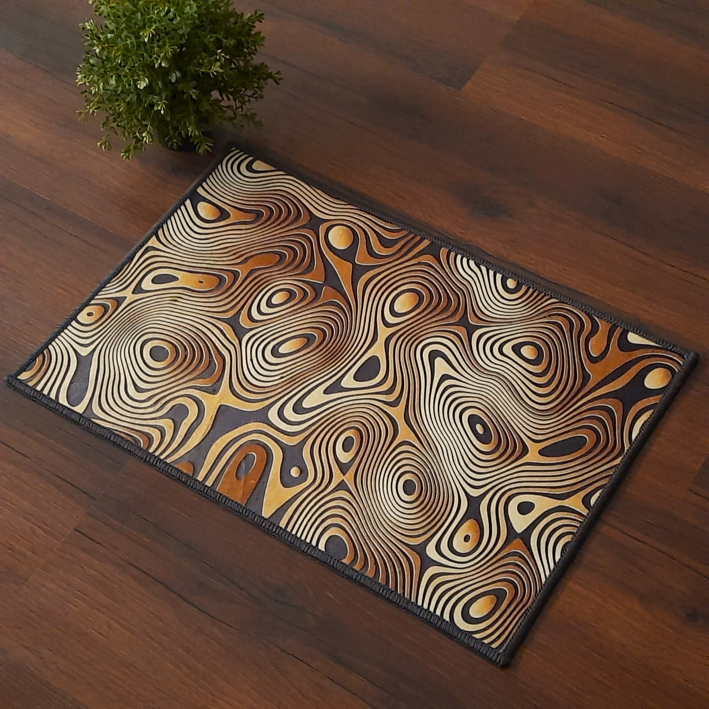 3D Abstract Rectangle mat Collection By Avioni Home | Anti Slip, Durable & Washable | Outdoor & Indoor- SET OF 2