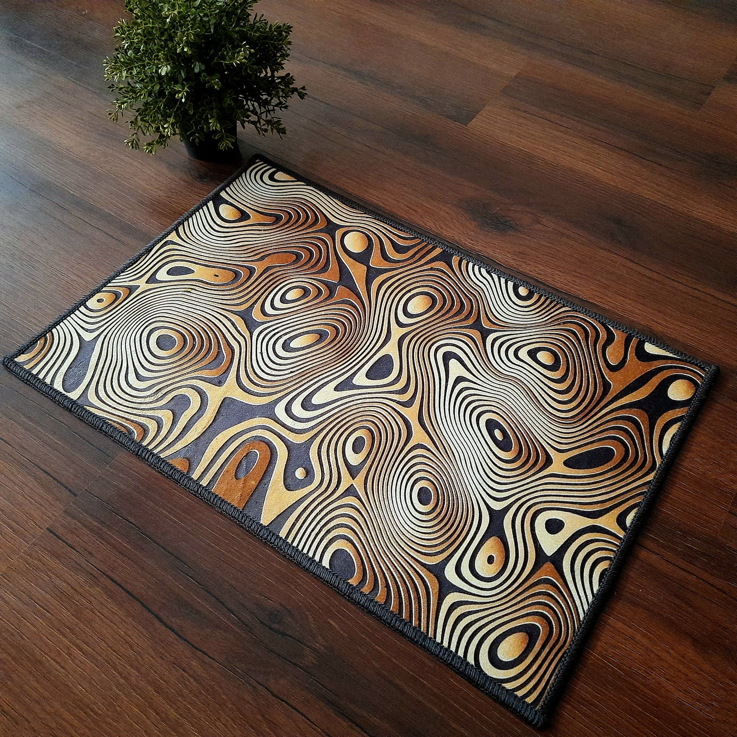 3D Abstract Rectangle mat Collection By Avioni Home | Anti Slip, Durable & Washable | Outdoor & Indoor- SET OF 2