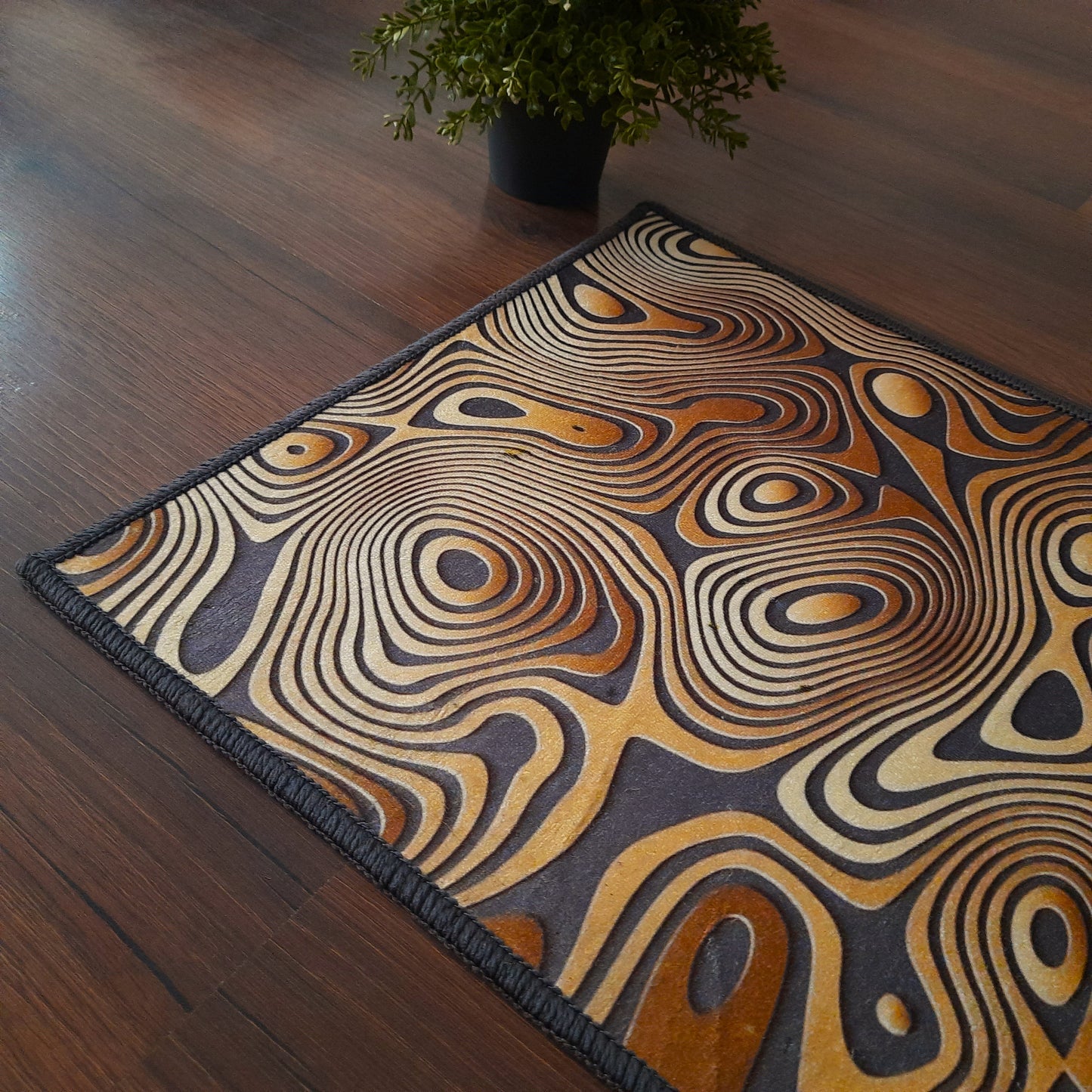 3D Abstract Rectangle mat Collection By Avioni Home | Anti Slip, Durable & Washable | Outdoor & Indoor- SET OF 2