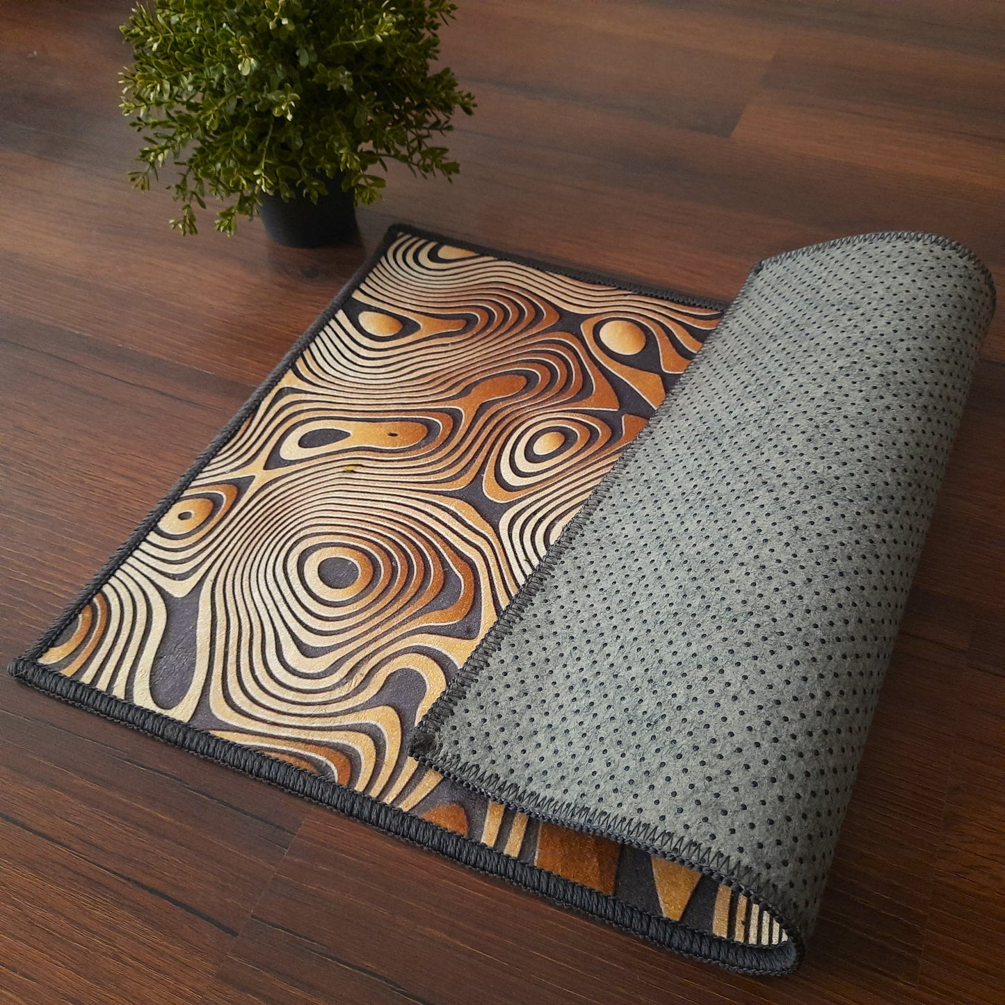 3D Abstract Rectangle mat Collection By Avioni Home | Anti Slip, Durable & Washable | Outdoor & Indoor- SET OF 2