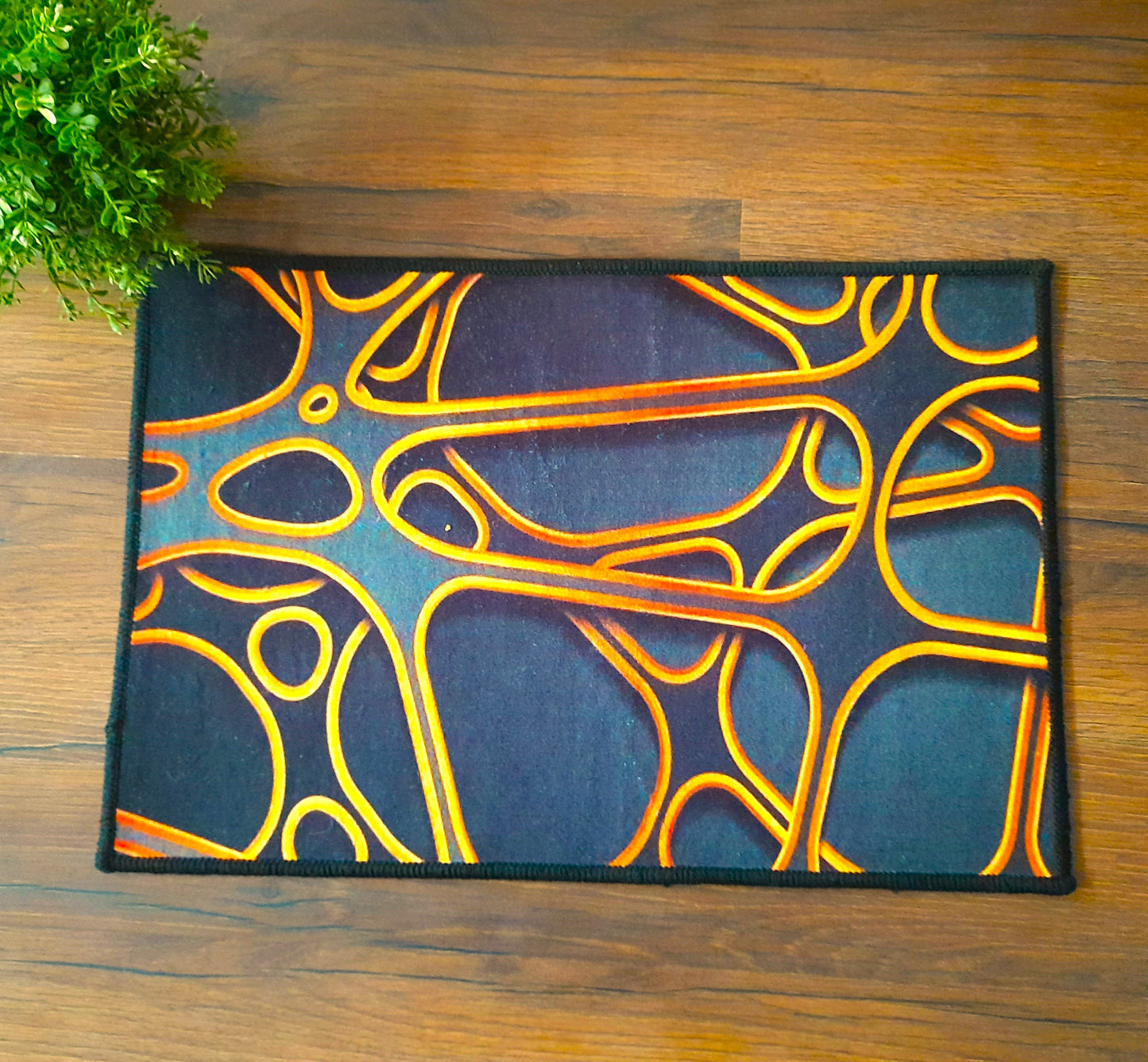 3D Modern Rectangle mat By Avioni Home | Anti Slip, Durable & Washable | Outdoor & Indoor- SET OF 2