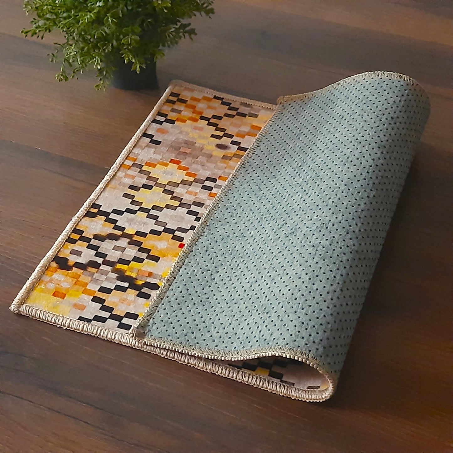 Vintage Charm Rectangle mat Collection By Avioni Home | Anti Slip, Durable & Washable | Outdoor & Indoor- SET OF 2