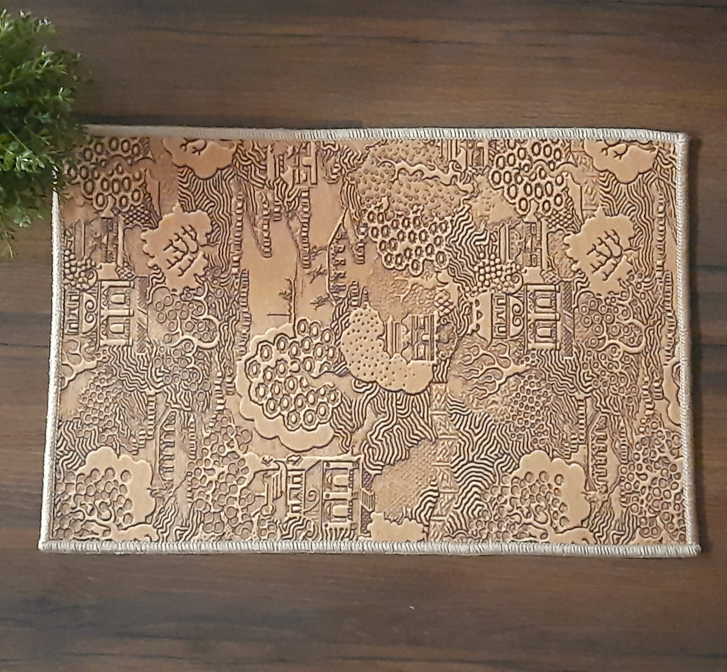 3D Earthy Elements Rectangle mat Collection By Avioni Home | Anti Slip, Durable & Washable | Outdoor & Indoor- SET OF 2