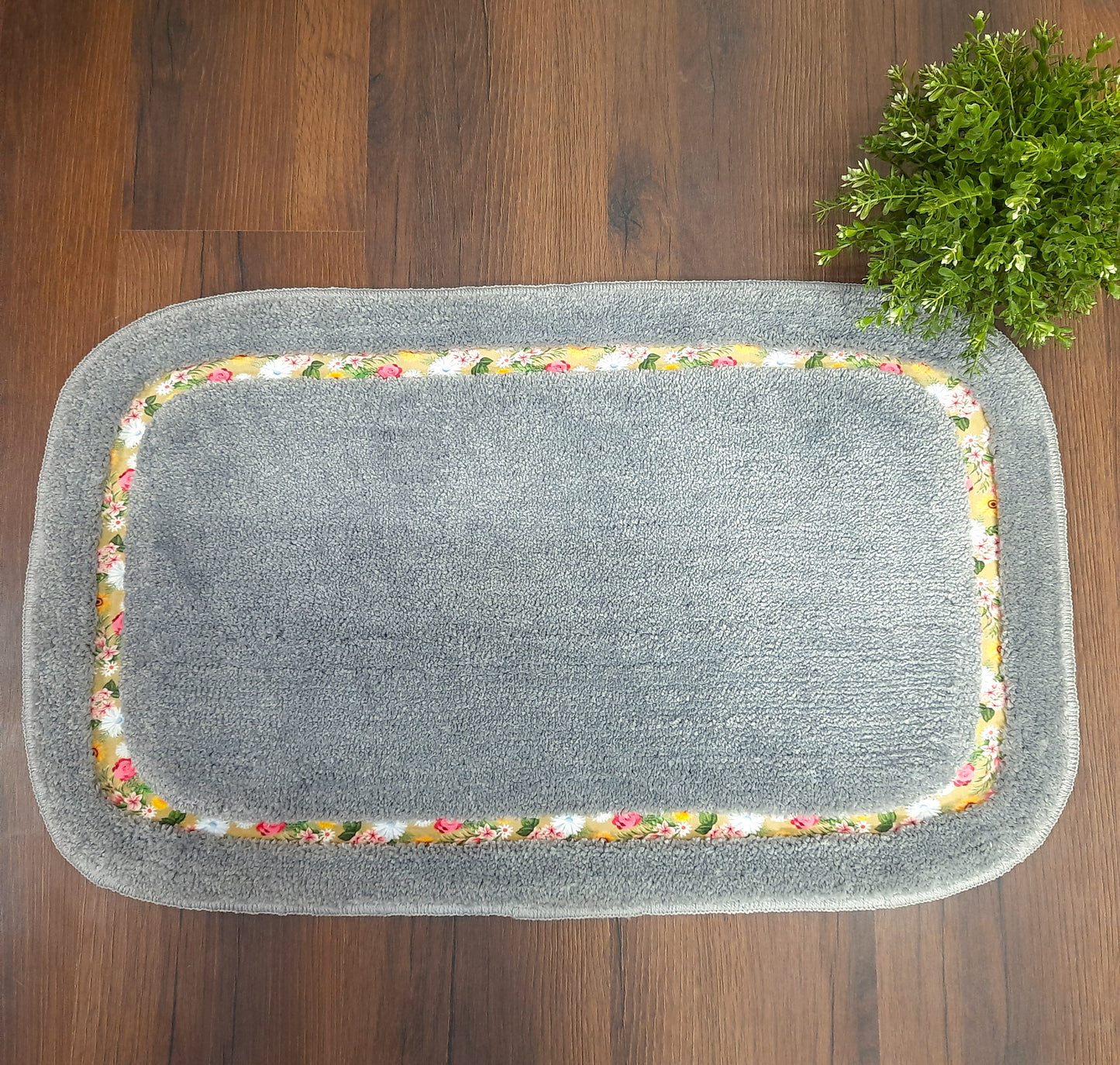 Avioni Home| Rectangle Large Floormat Collection | Soft Shaggy Rectangle Shape Floor Mat /Door Mat | Silver Grey | Fluffy & 10mm Thick Mat | 45 x 75 CM