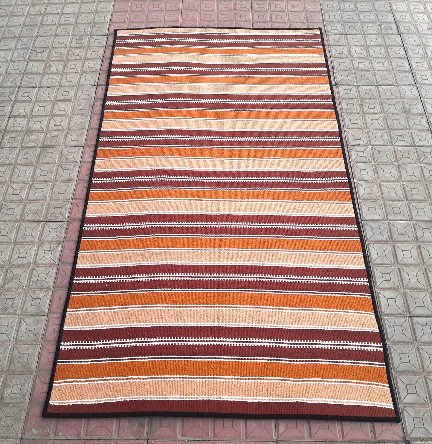Avioni Luxury Soft Premium 100% Cotton Anti Slip Large Size Yoga Mat In Multi Color 87cm x 151cm (~3 feet x 5 feet)