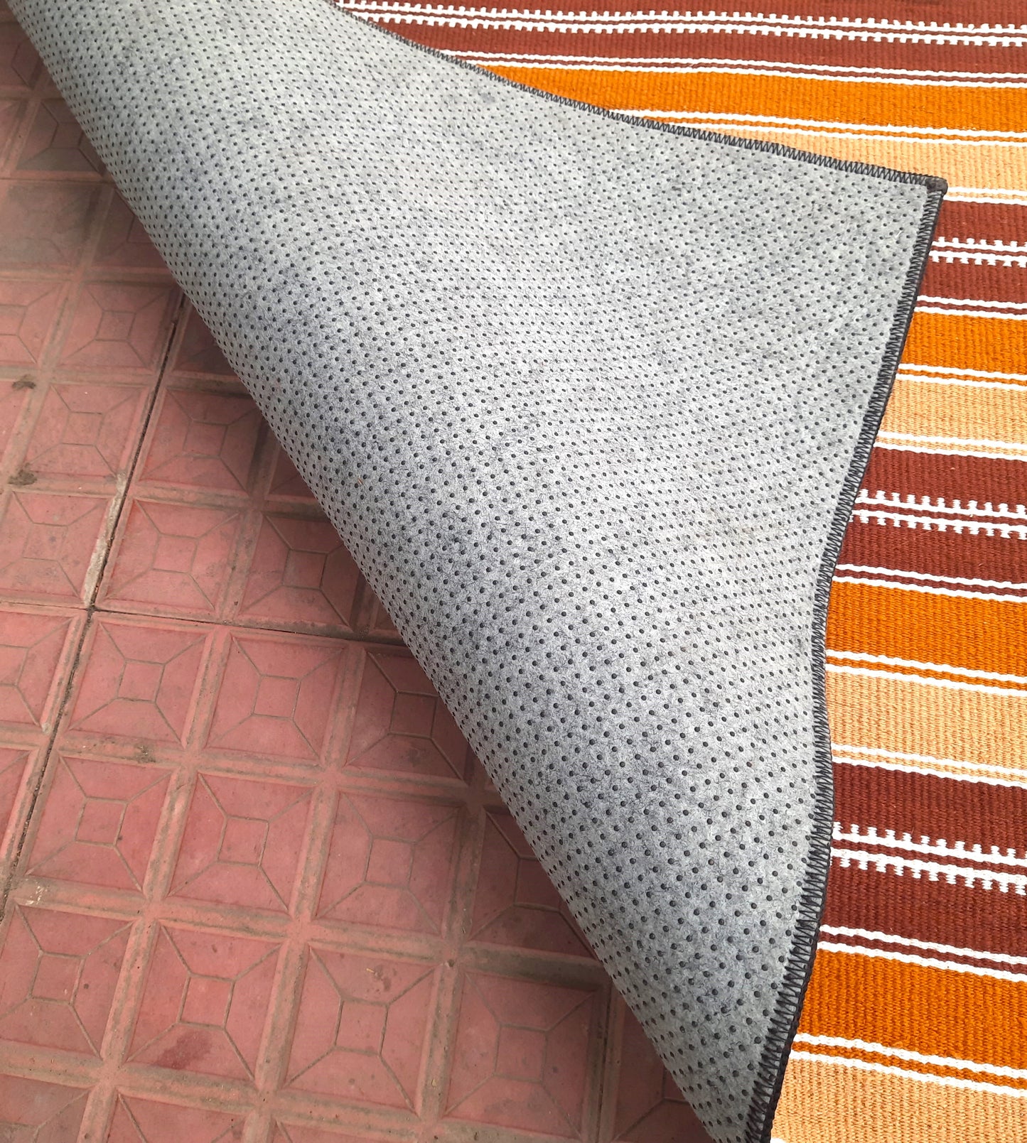 Avioni Luxury Soft Premium 100% Cotton Anti Slip Large Size Yoga Mat In Multi Color 87cm x 151cm (~3 feet x 5 feet)