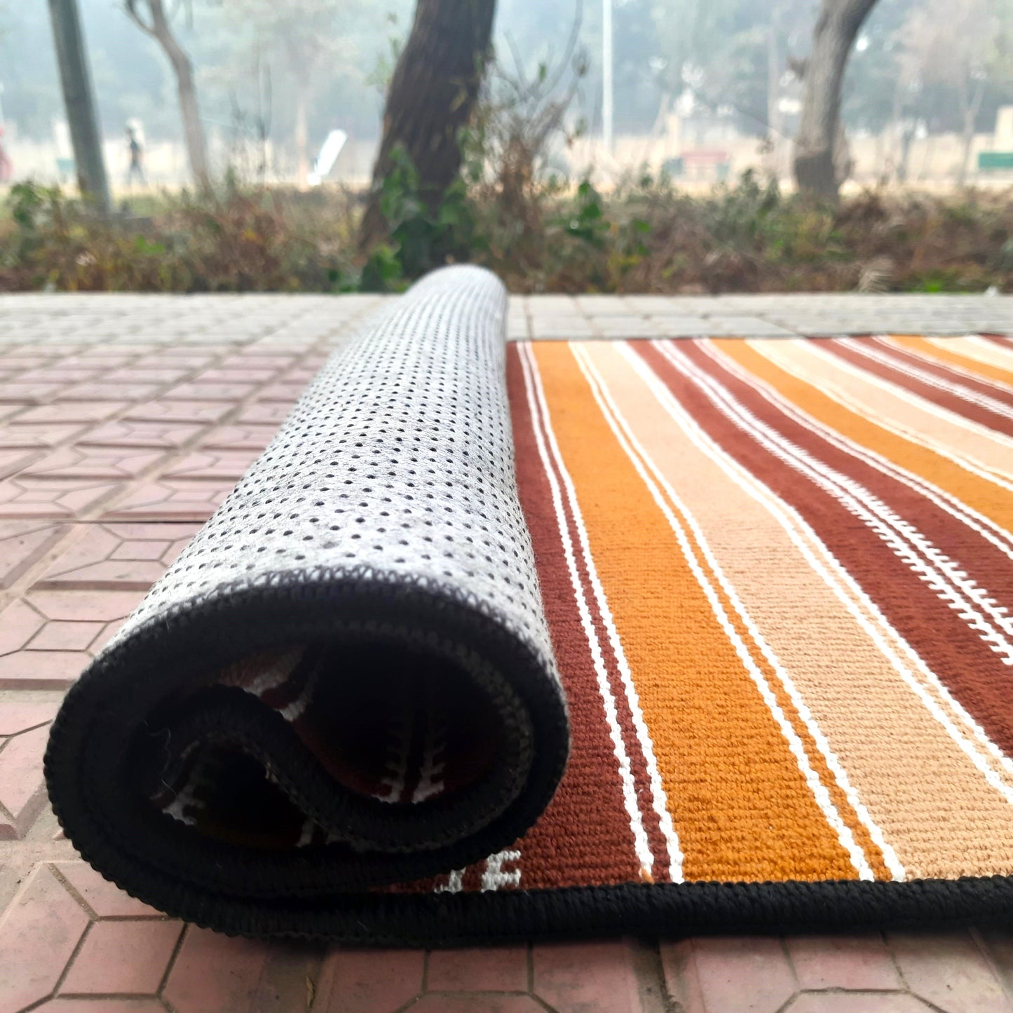 Avioni Luxury Soft Premium 100% Cotton Anti Slip Large Size Yoga Mat In Multi Color 87cm x 151cm (~3 feet x 5 feet)