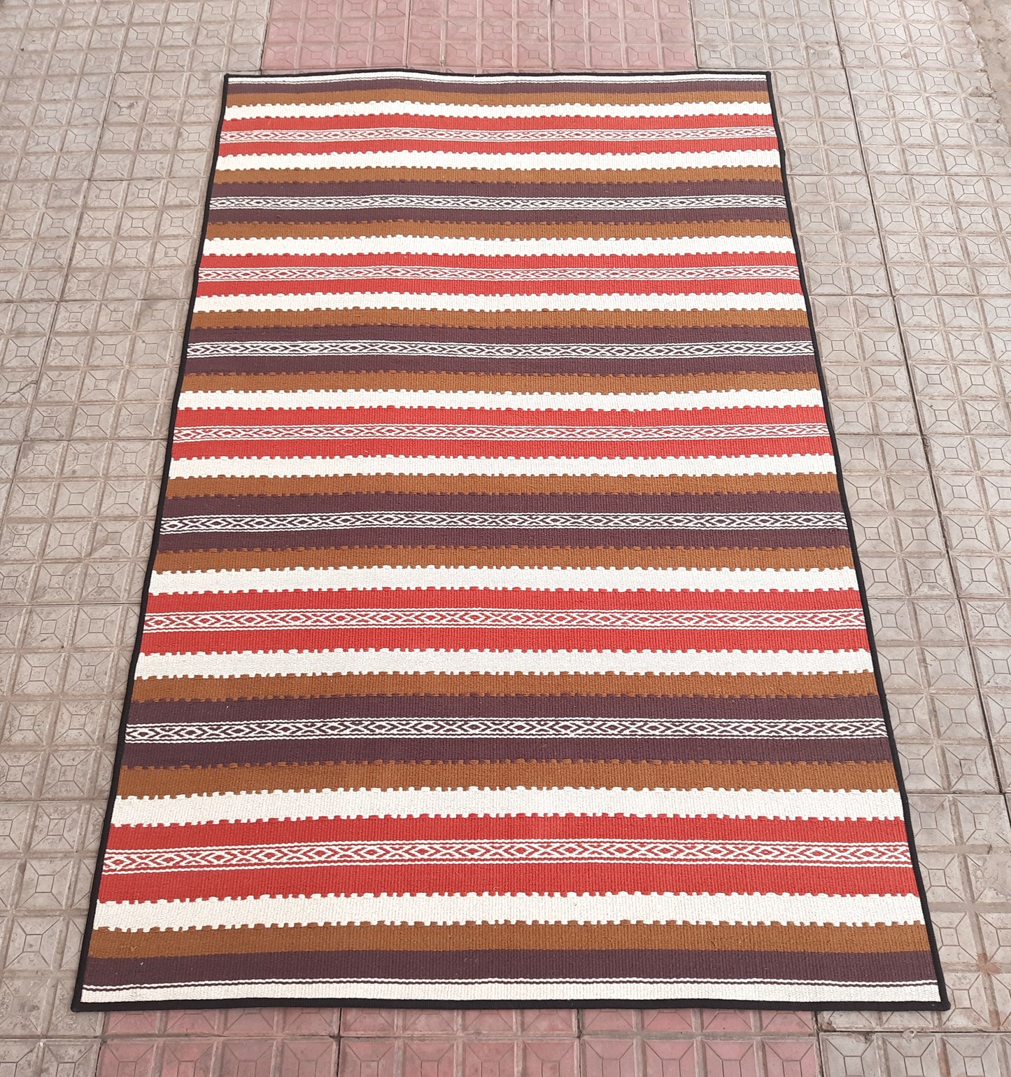 Avioni Luxury Soft Premium 100% Cotton Anti Slip Large Size Yoga Mat In Multi Color 117cm x 179cm (~4 feet x 6 feet)