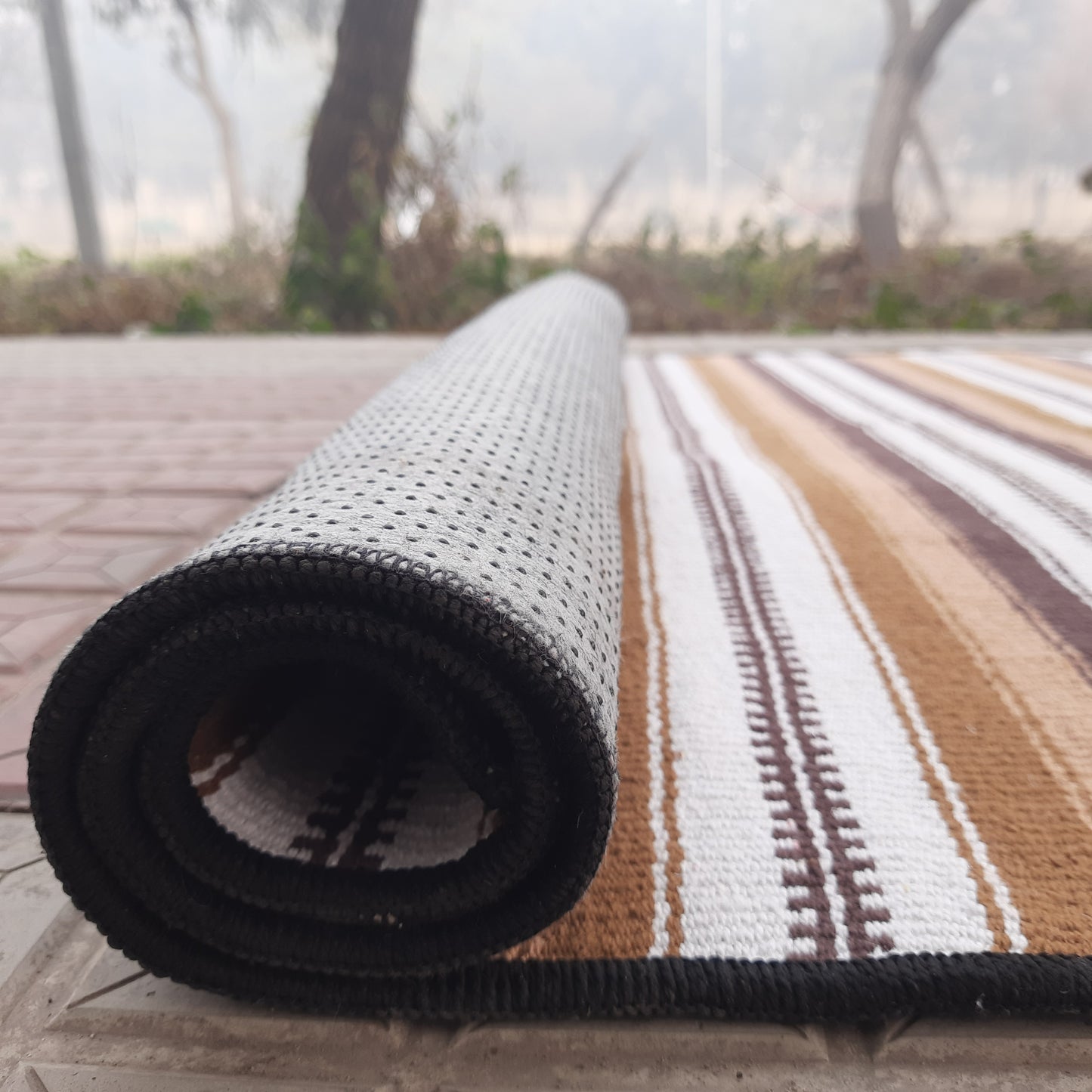 Avioni Luxury Soft Premium 100% Cotton Anti Slip Large Size Yoga Mat In Multi Color 112cm x 187cm (~4 feet x 6 feet)