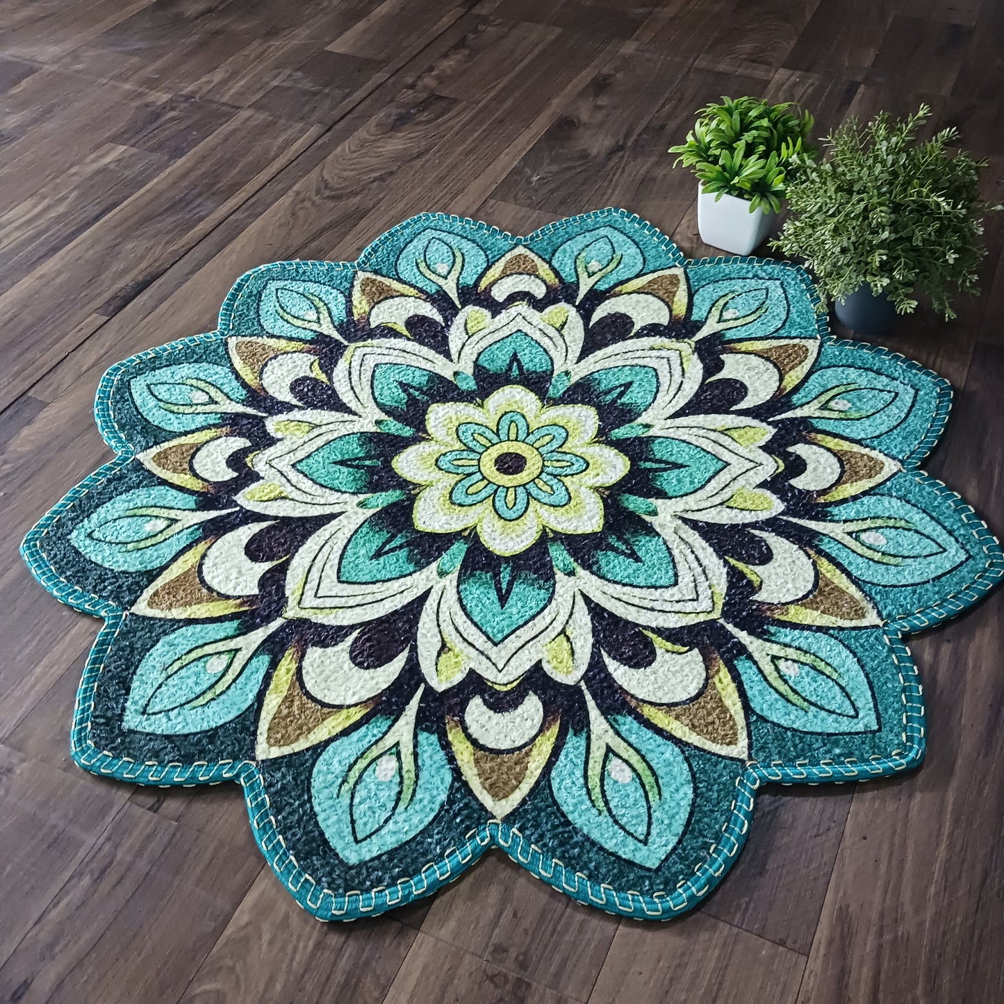 Avioni Home Floor Mats in Beautiful Traditional Rangoli Colors | Anti Slip, Durable & Washable | Outdoor & Indoor