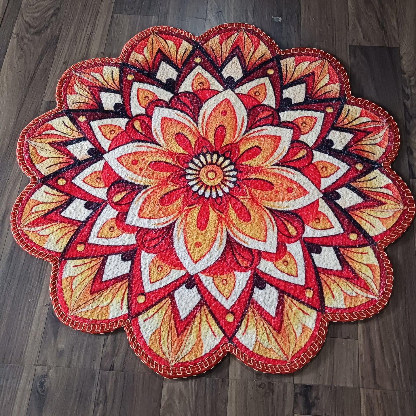 Avioni Home Floor Mats in Beautiful Traditional Rangoli Colors | Anti Slip, Durable & Washable | Outdoor & Indoor