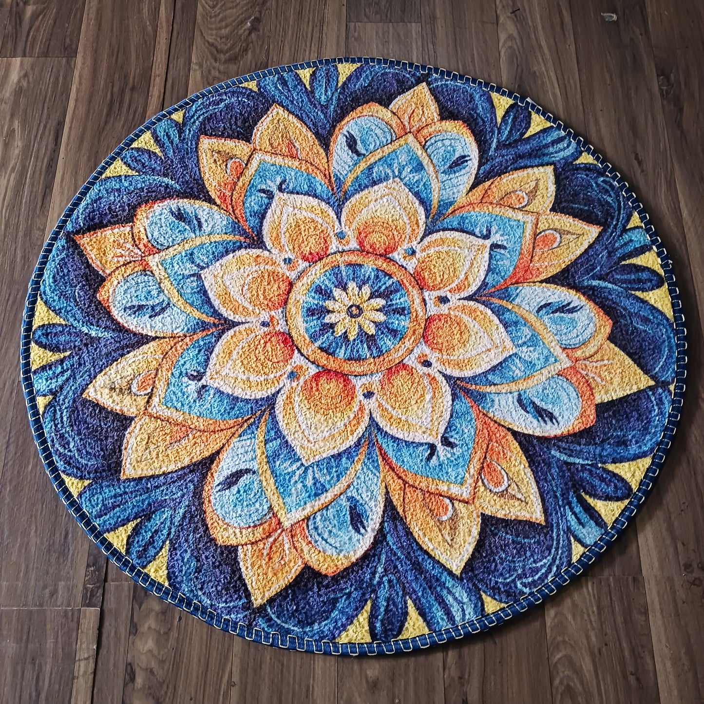 Avioni Home Floor Mats in Beautiful Traditional Rangoli Colors | Anti Slip, Durable & Washable | Outdoor & Indoor