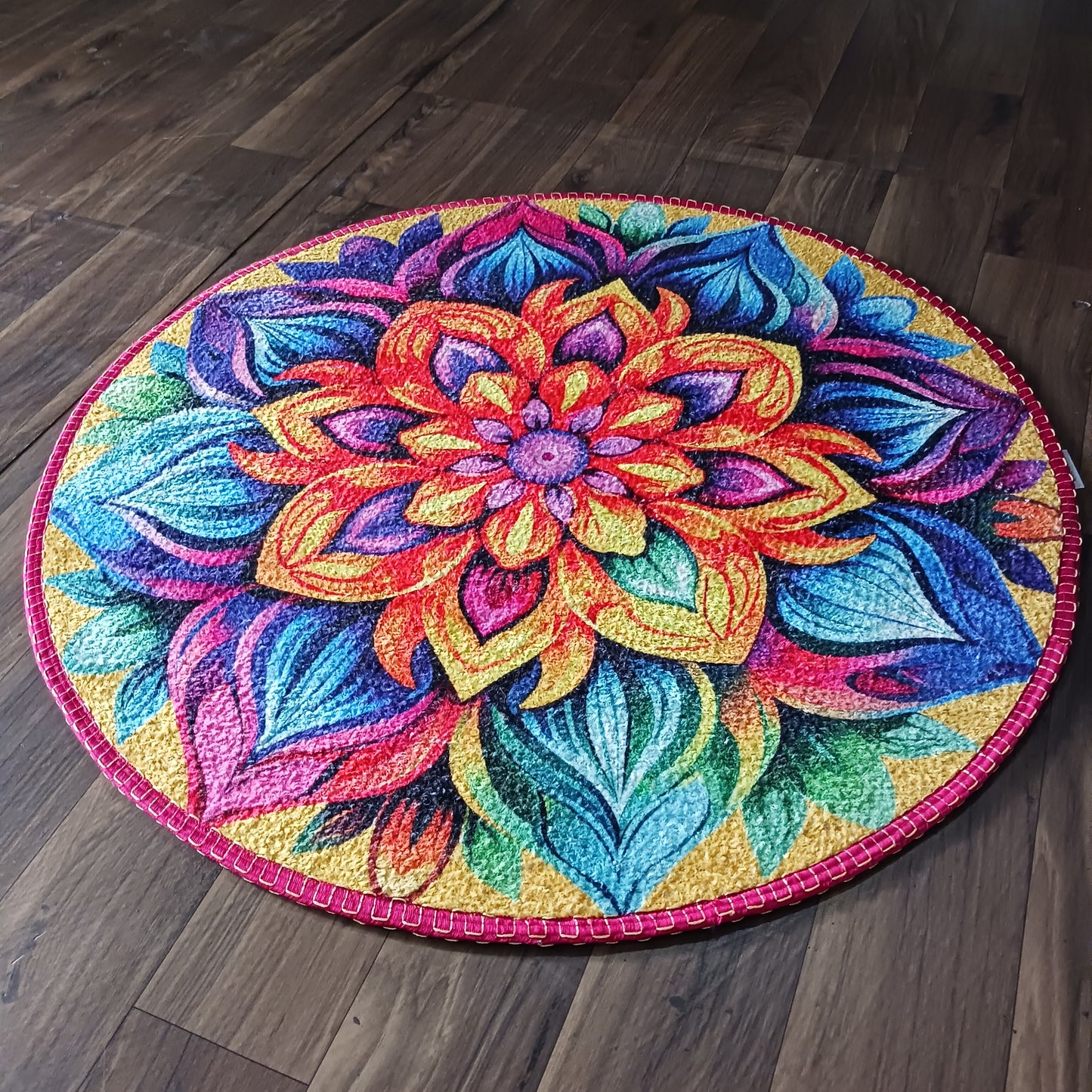 Avioni Home Floor Mats in Beautiful Traditional Rangoli Colors | Anti Slip, Durable & Washable | Outdoor & Indoor