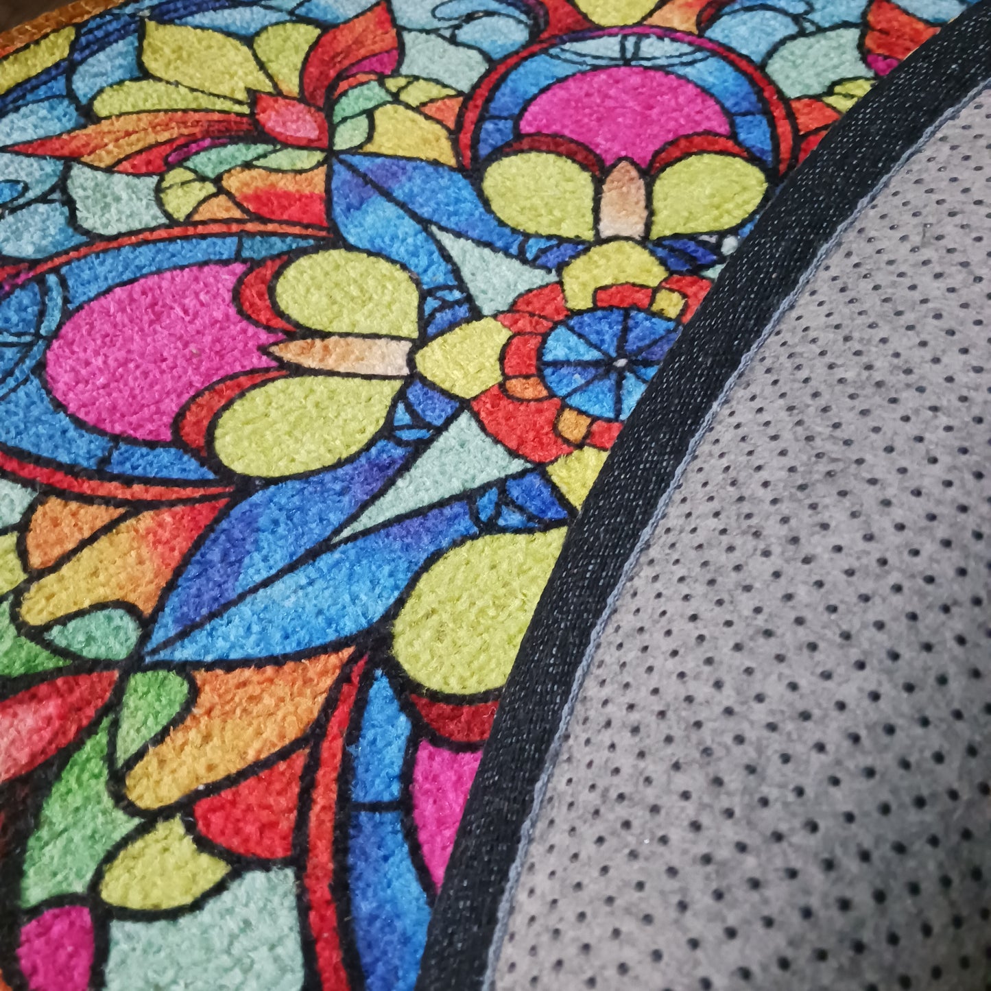 Avioni Home Floor Mats in Beautiful Traditional Rangoli Colors | Anti Slip, Durable & Washable | Outdoor & Indoor