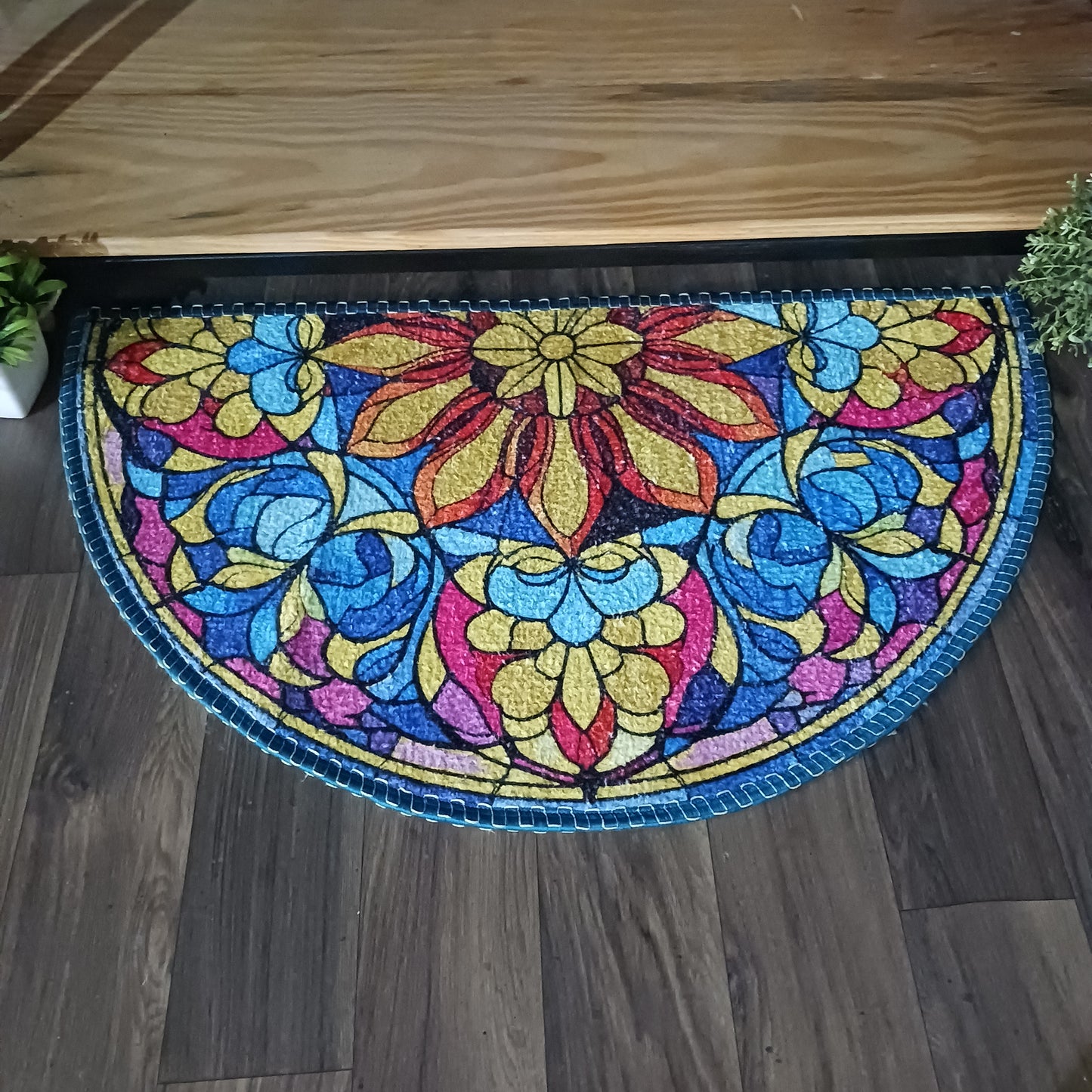 Avioni Home Floor Mats in Beautiful Rangoli Design | Anti Slip, Durable & Washable | Outdoor & Indoor