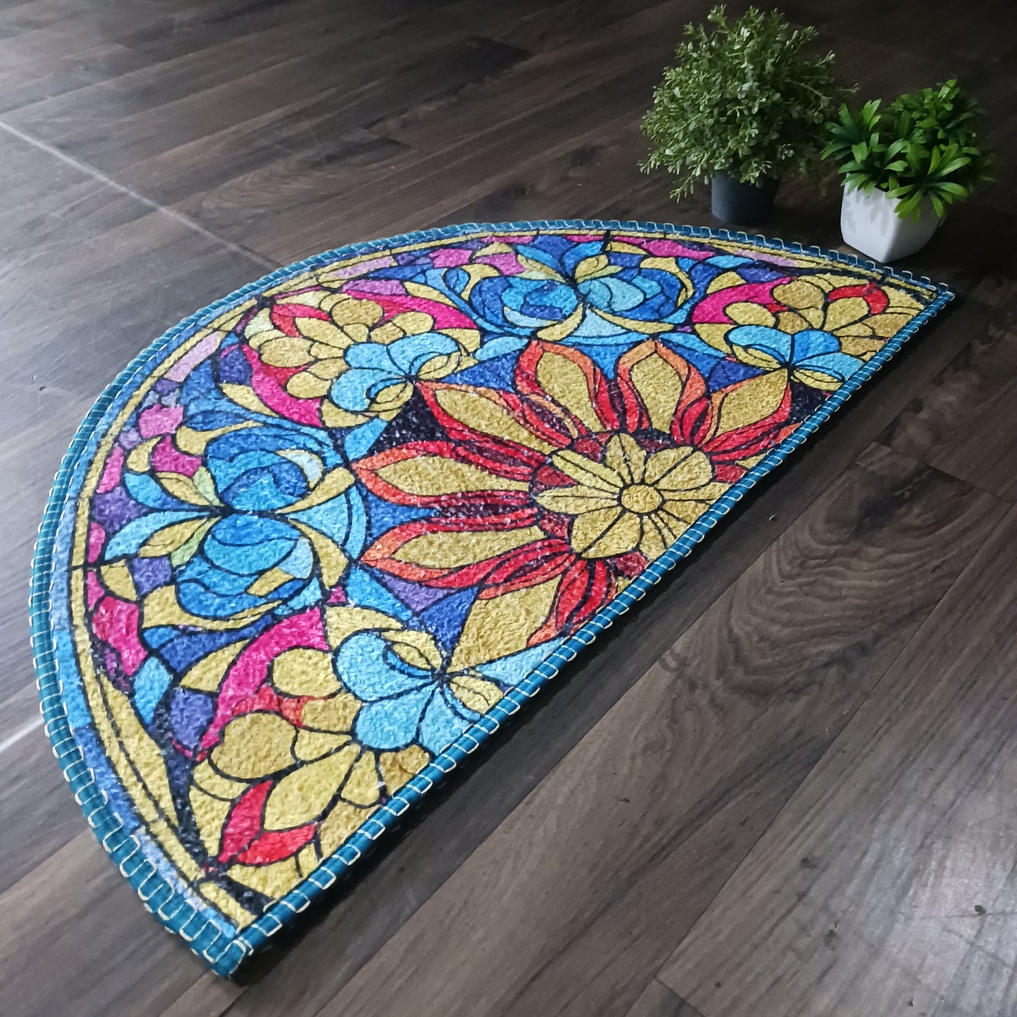 Avioni Home Floor Mats in Beautiful Rangoli Design | Anti Slip, Durable & Washable | Outdoor & Indoor