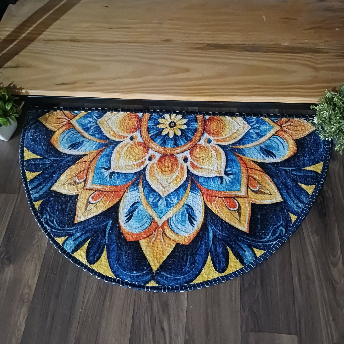 Avioni Home Floor Mats in Beautiful Rangoli Design | Anti Slip, Durable & Washable | Outdoor & Indoor