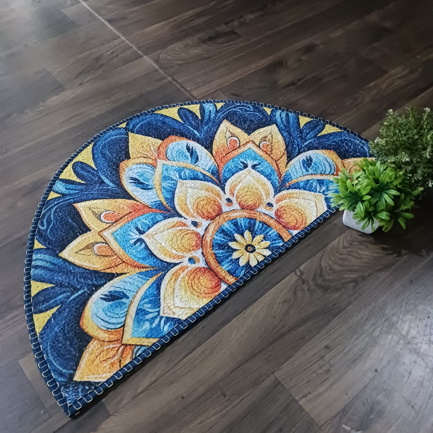 Avioni Home Floor Mats in Beautiful Rangoli Design | Anti Slip, Durable & Washable | Outdoor & Indoor