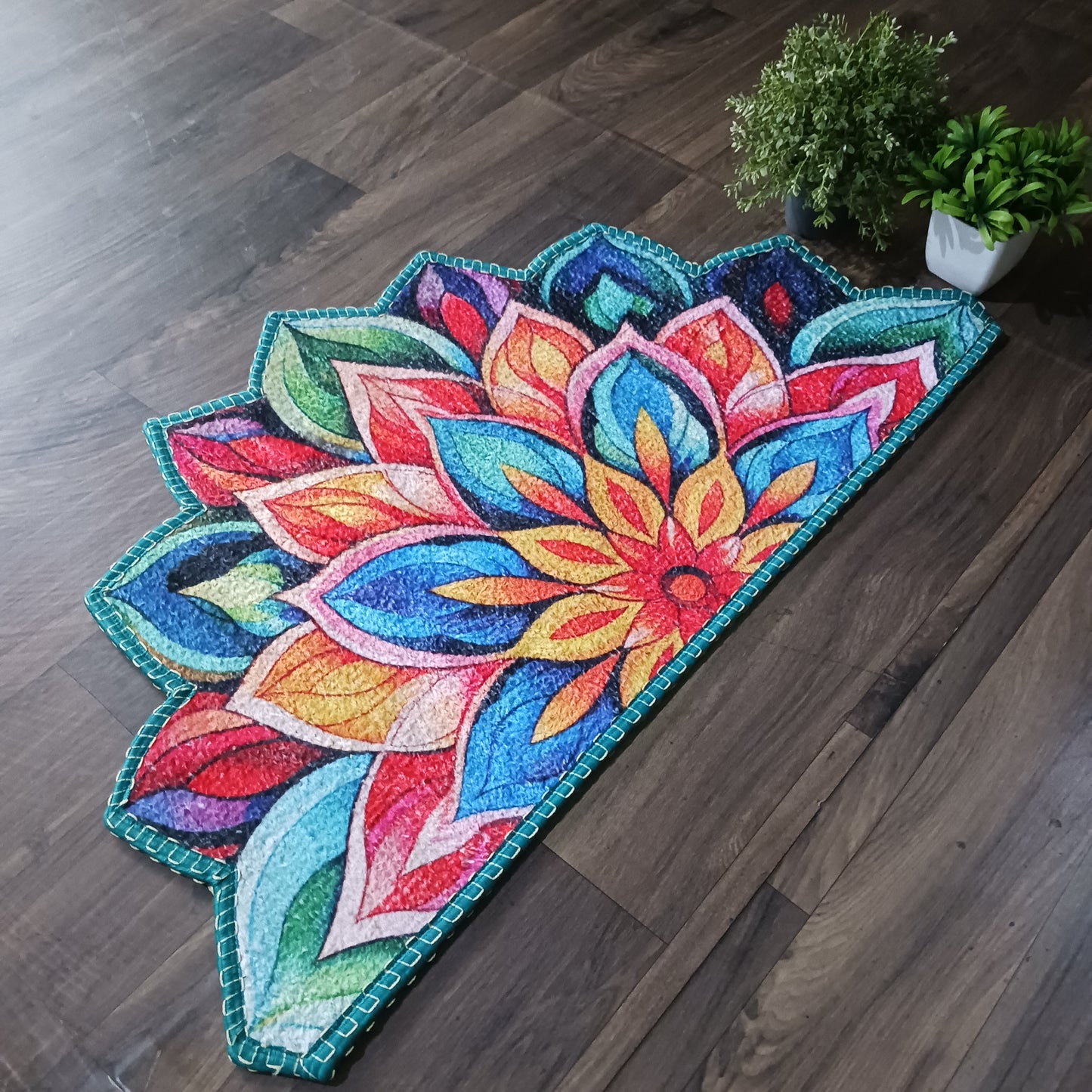 Avioni Home Floor Mats in Beautiful Rangoli Design | Anti Slip, Durable & Washable | Outdoor & Indoor