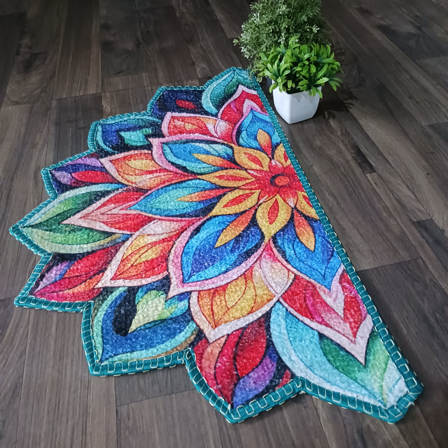 Avioni Home Floor Mats in Beautiful Rangoli Design | Anti Slip, Durable & Washable | Outdoor & Indoor