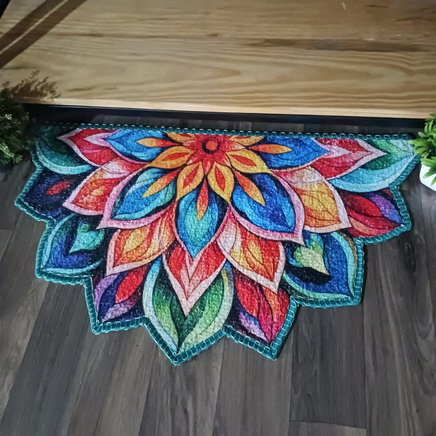 Avioni Home Floor Mats in Beautiful Rangoli Design | Anti Slip, Durable & Washable | Outdoor & Indoor