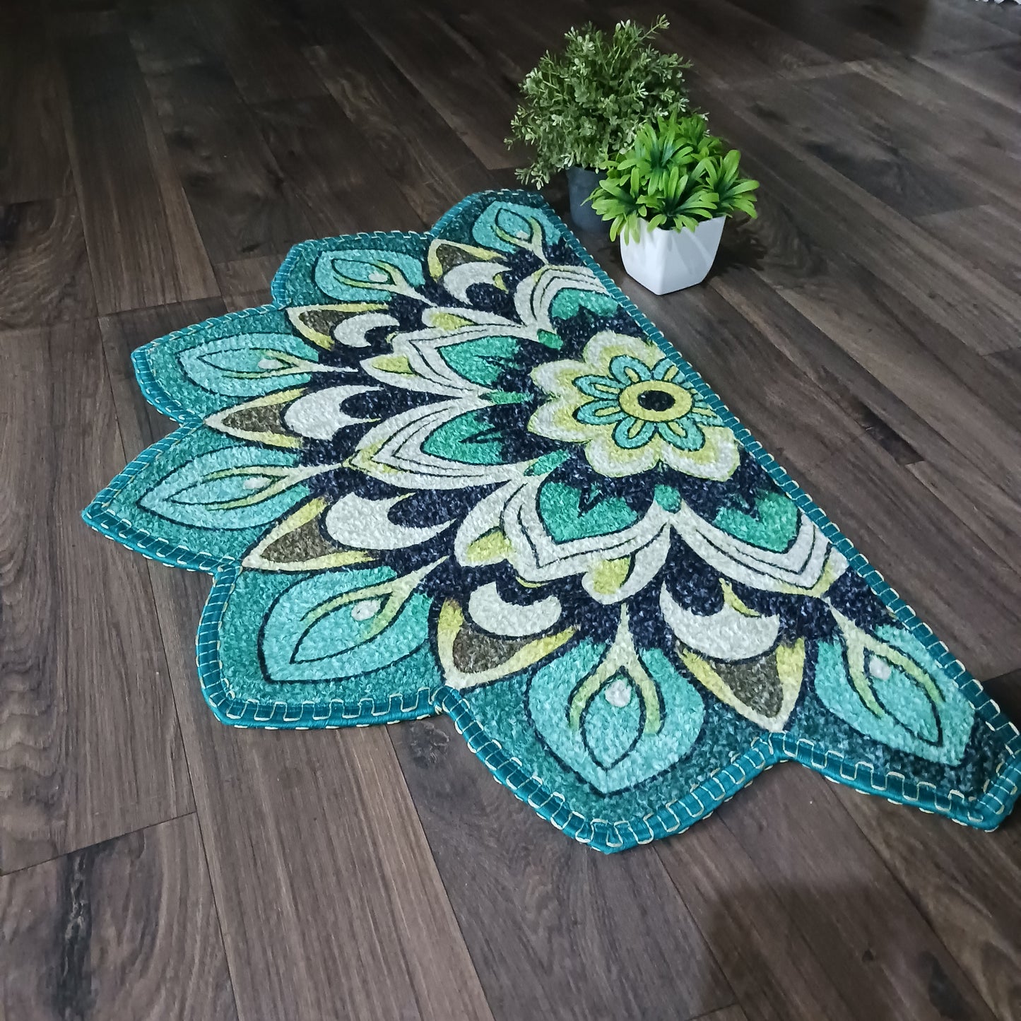 Avioni Home Floor Mats in Beautiful Rangoli Design | Anti Slip, Durable & Washable | Outdoor & Indoor
