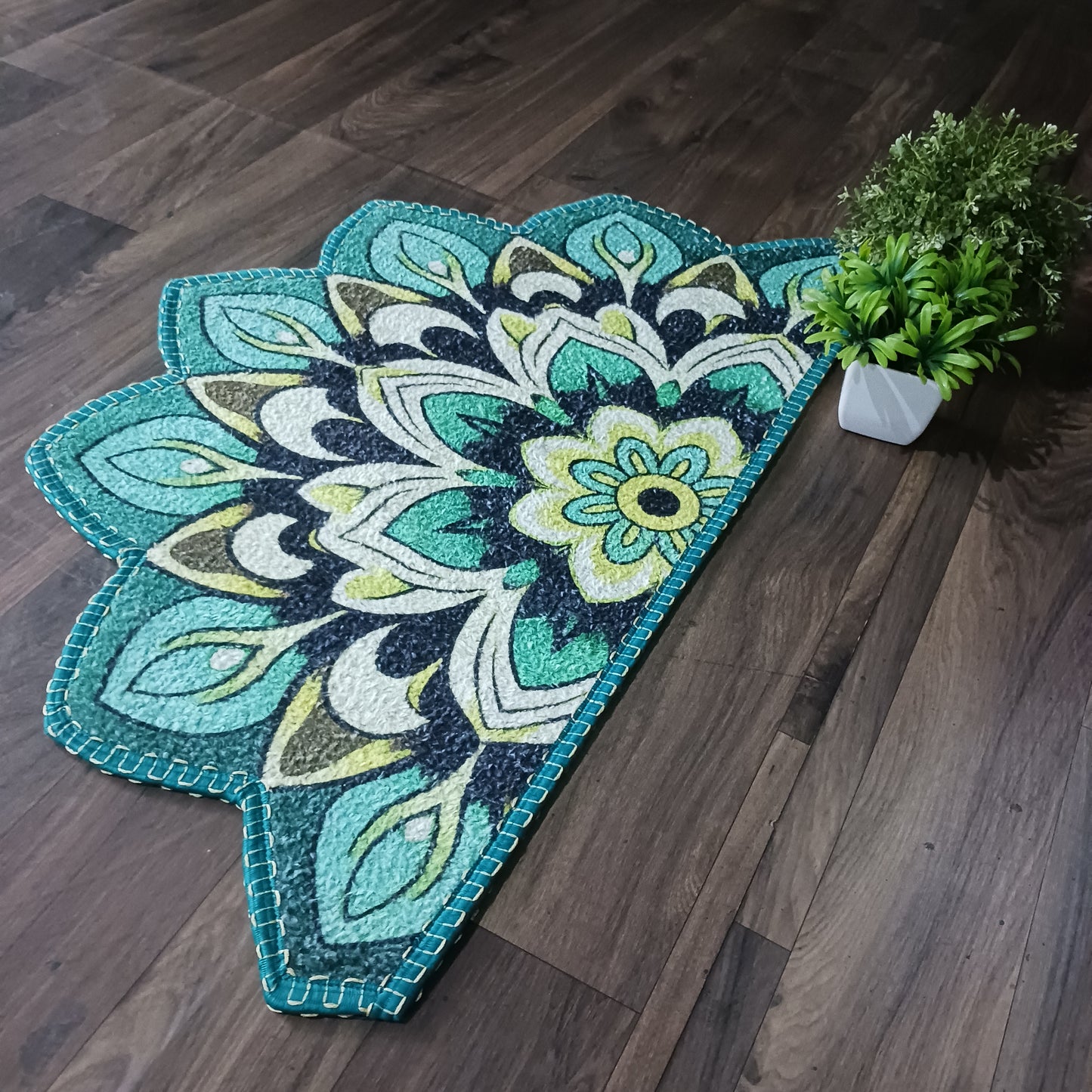 Avioni Home Floor Mats in Beautiful Rangoli Design | Anti Slip, Durable & Washable | Outdoor & Indoor