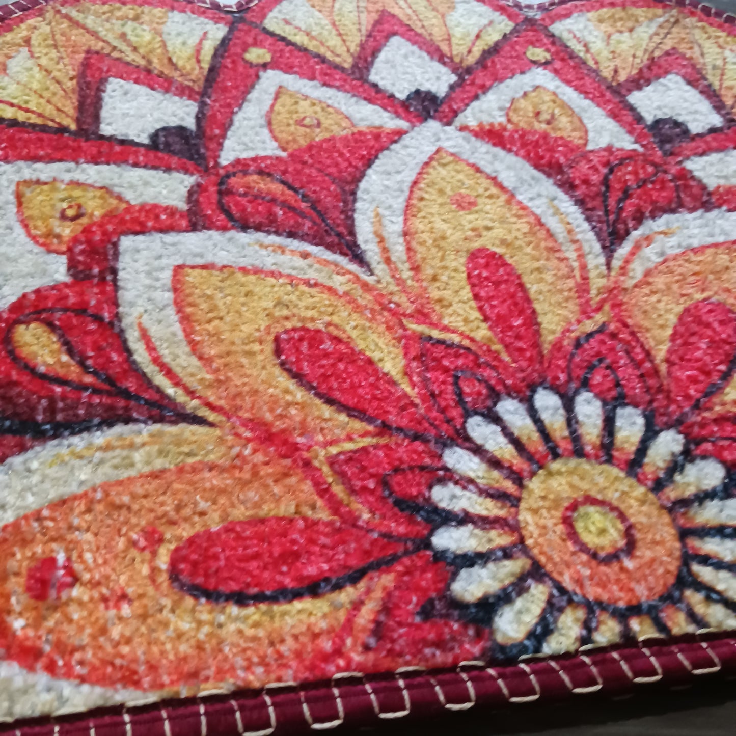 Avioni Home Floor Mats in Beautiful Rangoli Design | Anti Slip, Durable & Washable | Outdoor & Indoor