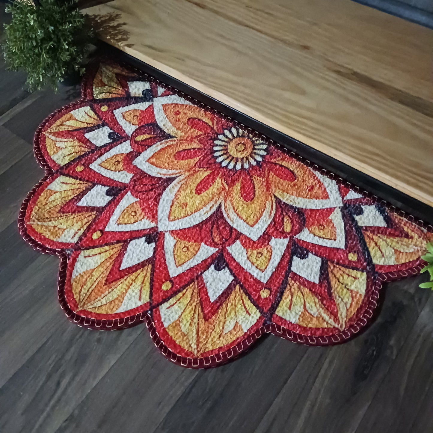 Avioni Home Floor Mats in Beautiful Rangoli Design | Anti Slip, Durable & Washable | Outdoor & Indoor