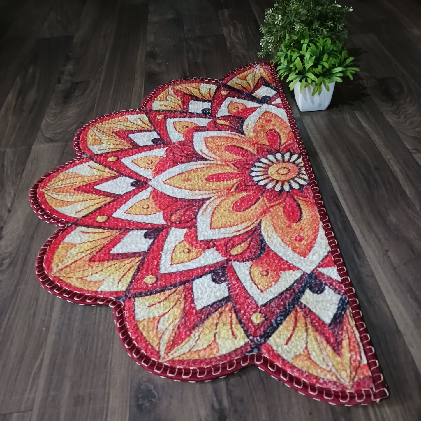 Avioni Home Floor Mats in Beautiful Rangoli Design | Anti Slip, Durable & Washable | Outdoor & Indoor