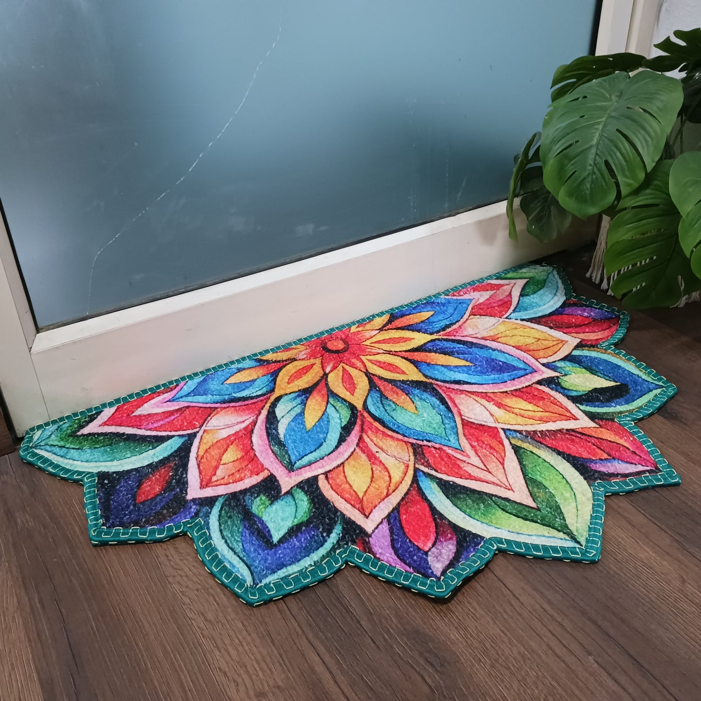Avioni Home Floor Mats in Beautiful Rangoli Design | Anti Slip, Durable & Washable | Outdoor & Indoor