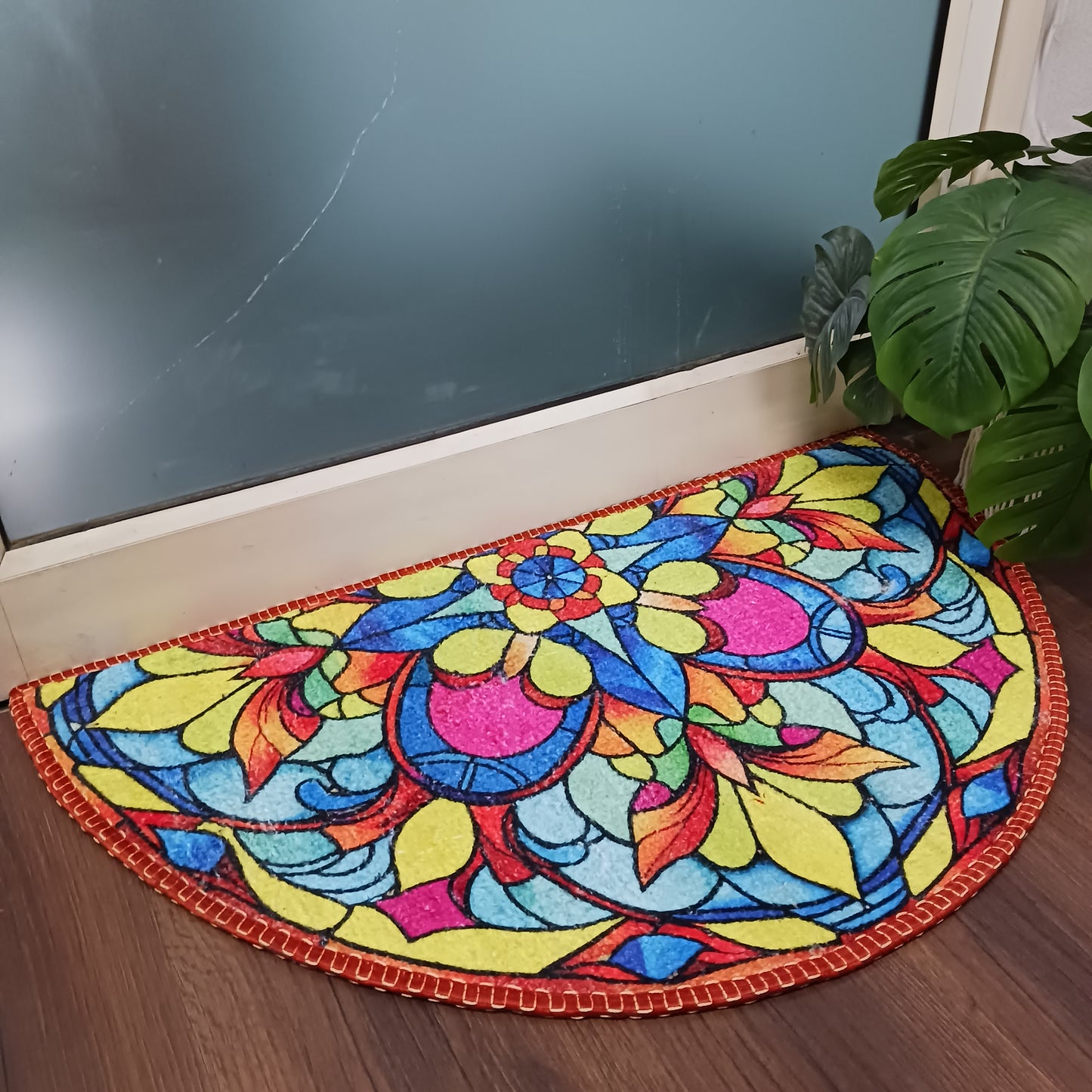 Avioni Home Floor Mats in Beautiful Rangoli Design | Anti Slip, Durable & Washable | Outdoor & Indoor