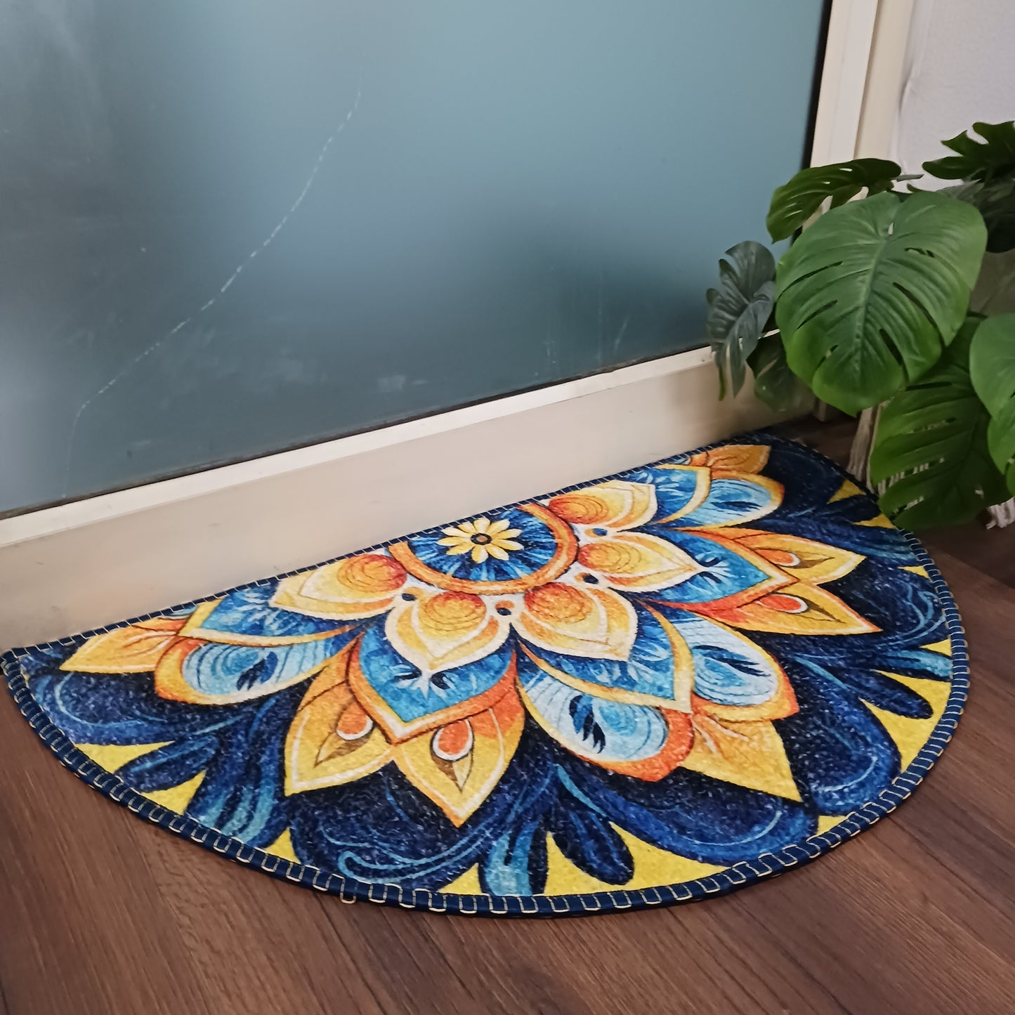 Avioni Home Floor Mats in Beautiful Rangoli Design | Anti Slip, Durable & Washable | Outdoor & Indoor