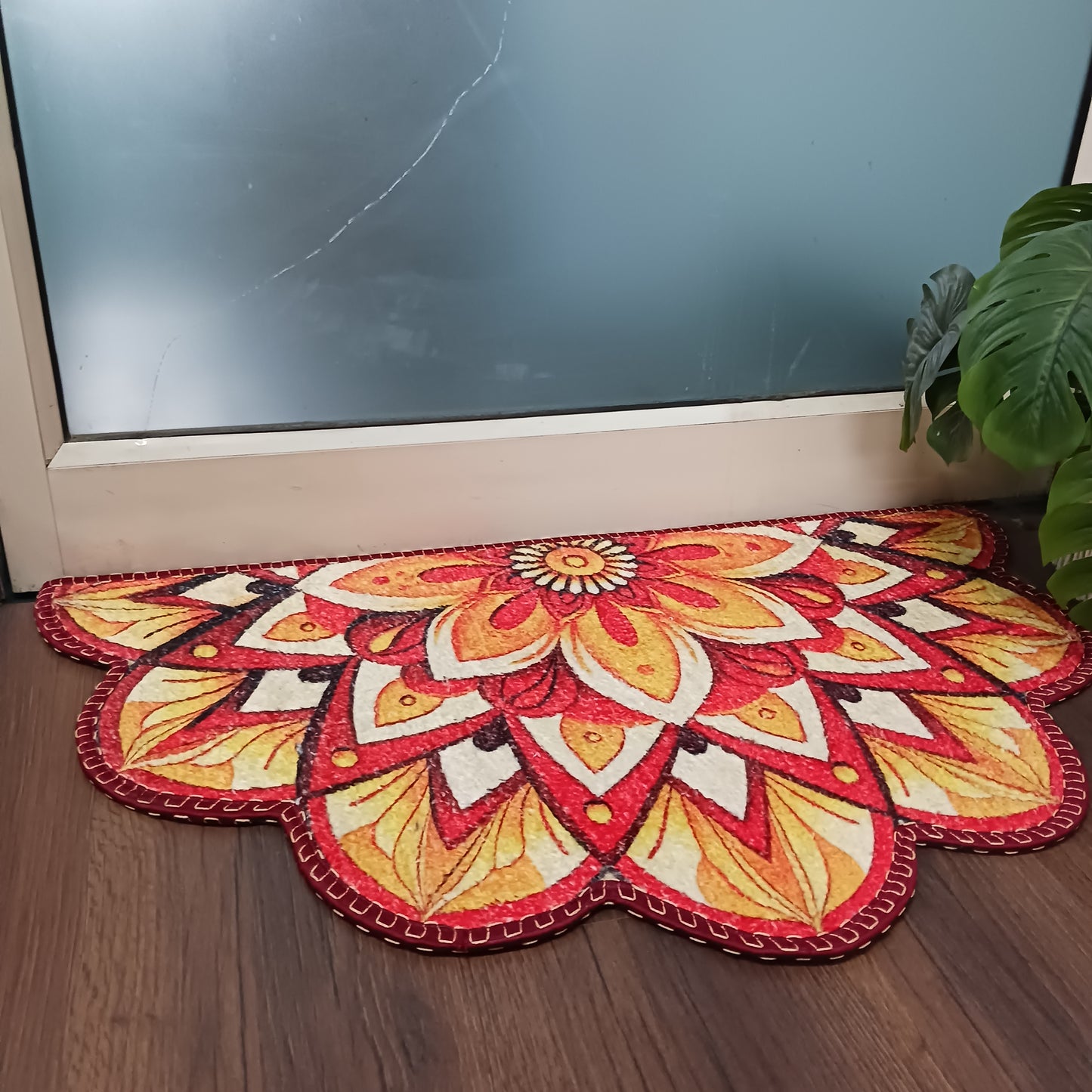 Avioni Home Floor Mats in Beautiful Rangoli Design | Anti Slip, Durable & Washable | Outdoor & Indoor
