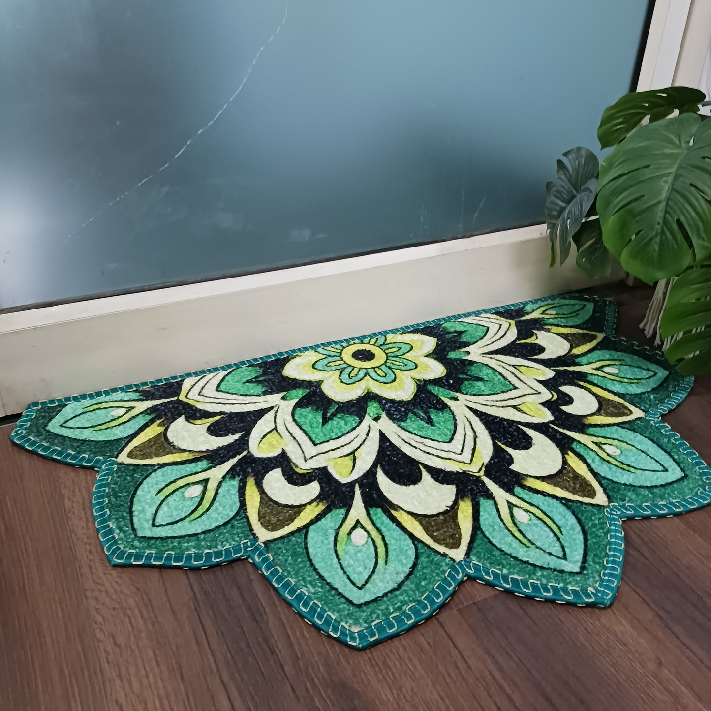 Avioni Home Floor Mats in Beautiful Rangoli Design | Anti Slip, Durable & Washable | Outdoor & Indoor