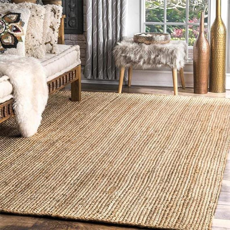 Avioni Home Eco Collection – Handwoven Braided Jute Rectangle