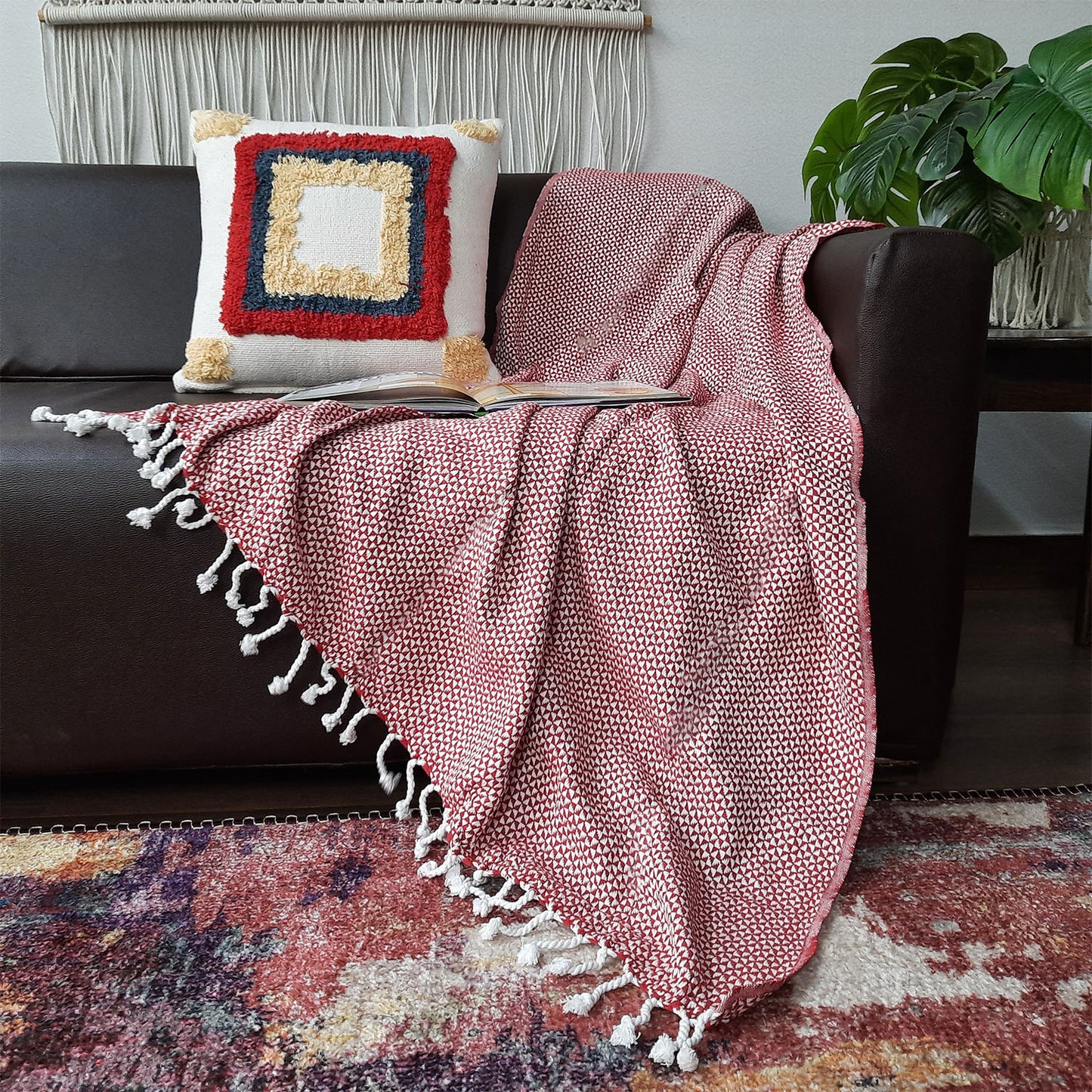 Avioni Premium 100% Cotton Sofa Throws/Blankets