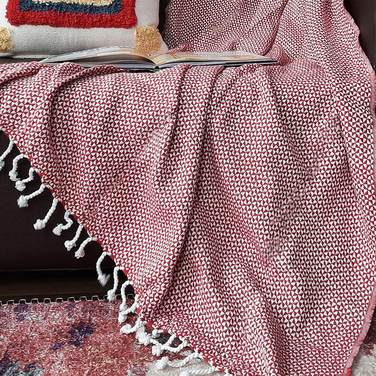 Avioni Premium 100% Cotton Sofa Throws/Blankets