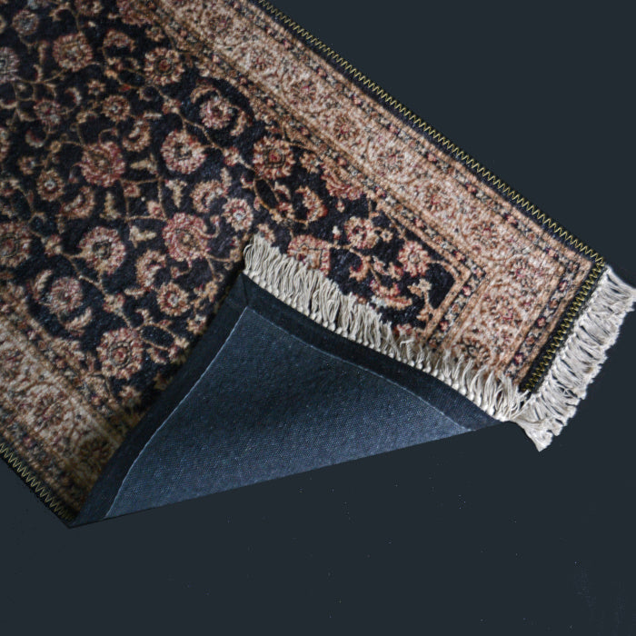 Silk Carpet Persian Design Collection Black – Living Room Rug – 3×5 Feet (90 x 150 cms)-Avioni