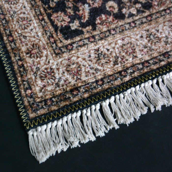 Silk Carpet Persian Design Collection Black – Living Room Rug – 3×5 Feet (90 x 150 cms)-Avioni