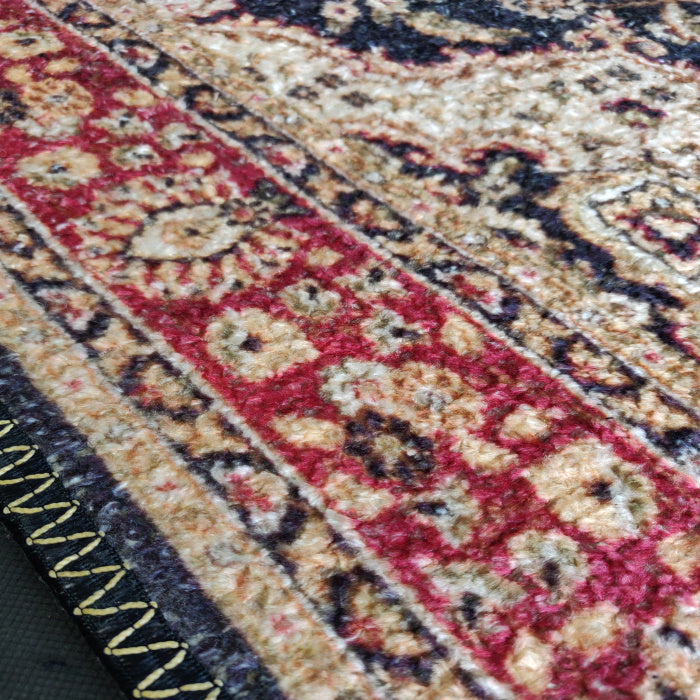 Silk Carpet Persian Design Collection Black and Red – Living Room Rug – 3×5 Feet (90 x 150 cms)-Avioni