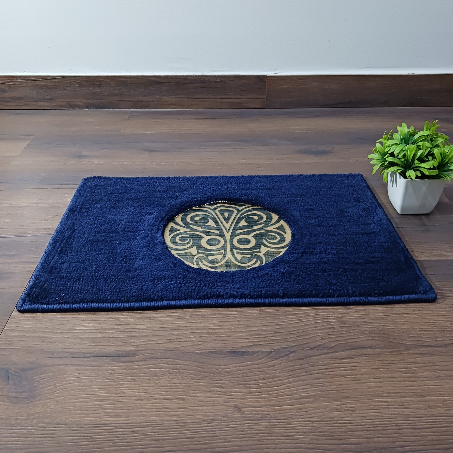 Avioni Desire Collection | Luxury Golden Touch BlueMandala Floor Mat | Soft And Plush Handmade Door Mats / BathMats -40x60 cms (Copy)