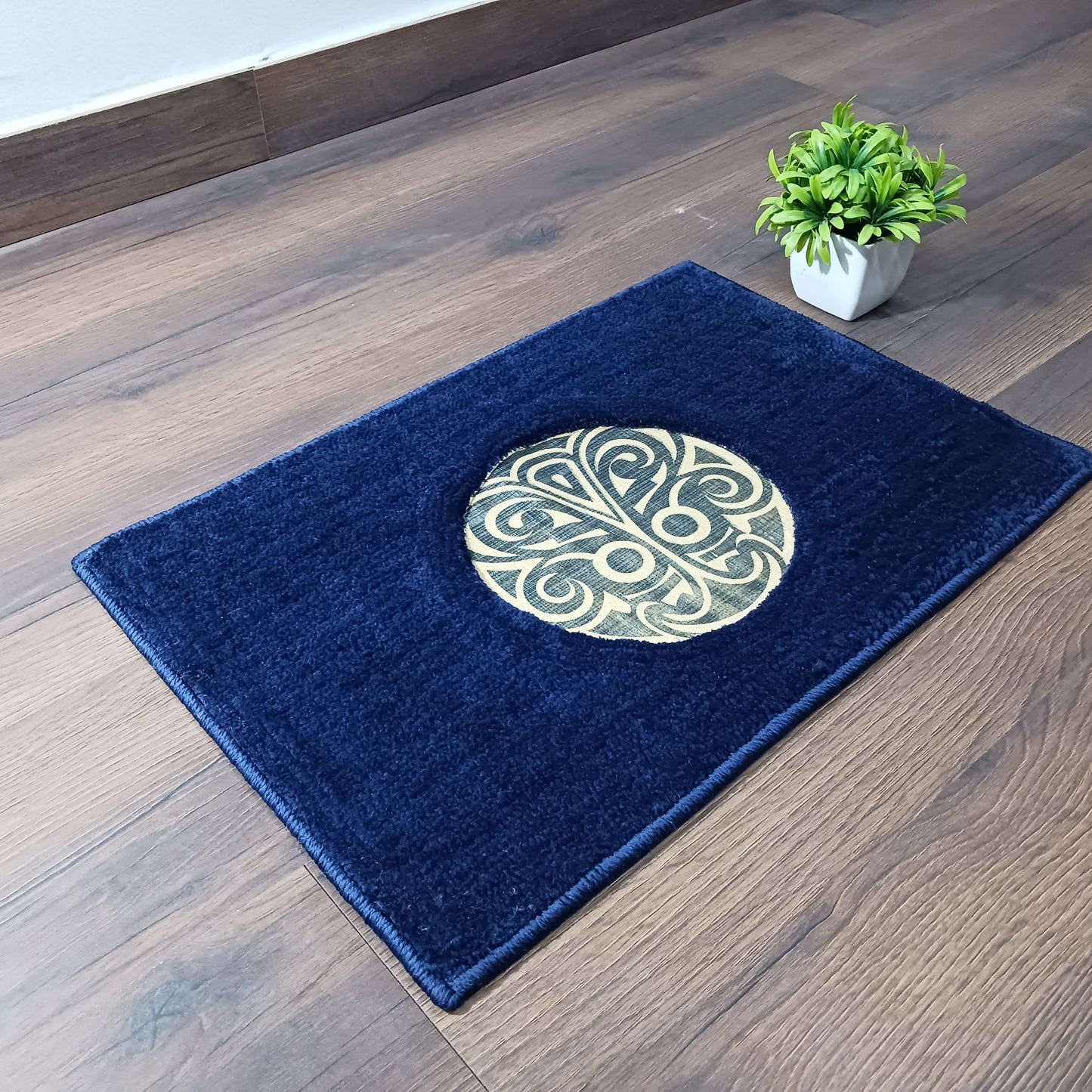 Avioni Desire Collection | Luxury Golden Touch BlueMandala Floor Mat | Soft And Plush Handmade Door Mats / BathMats -40x60 cms (Copy)