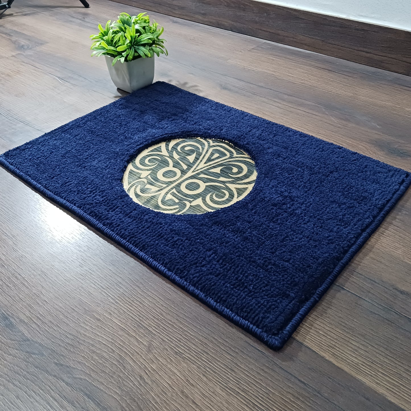 Avioni Desire Collection | Luxury Golden Touch BlueMandala Floor Mat | Soft And Plush Handmade Door Mats / BathMats -40x60 cms (Copy)