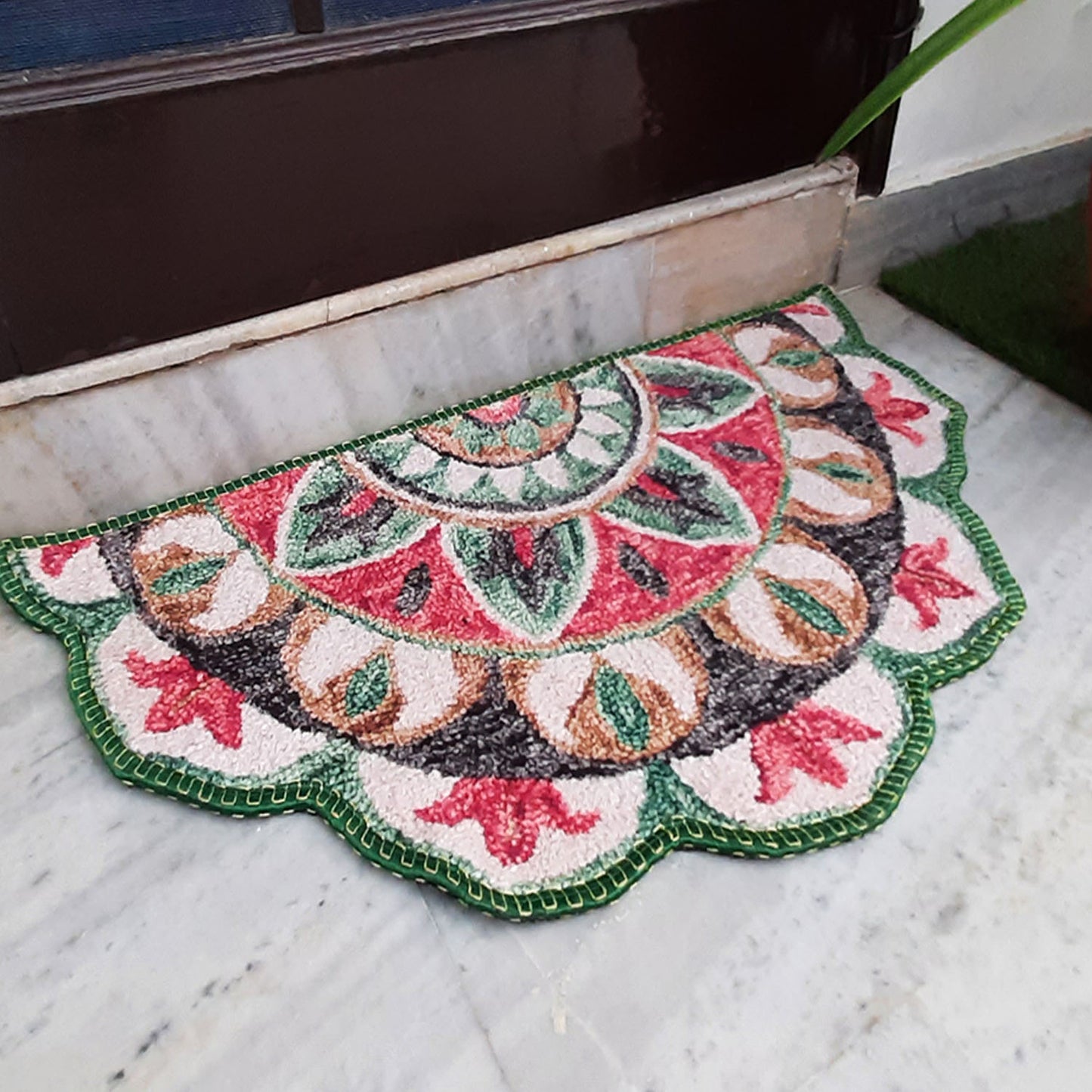 Avioni Home Floor Mat Modern Compass Design | Anti Slip, Durable & Washable | Outdoor & Indoor