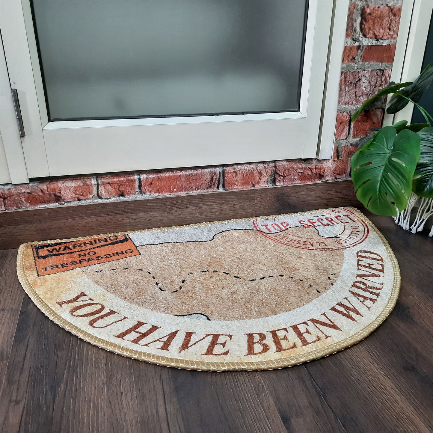 Avioni Home Floor Mats in Modern Design with a Fun Warning Message | Anti Slip, Durable & Washable | Outdoor & Indoor