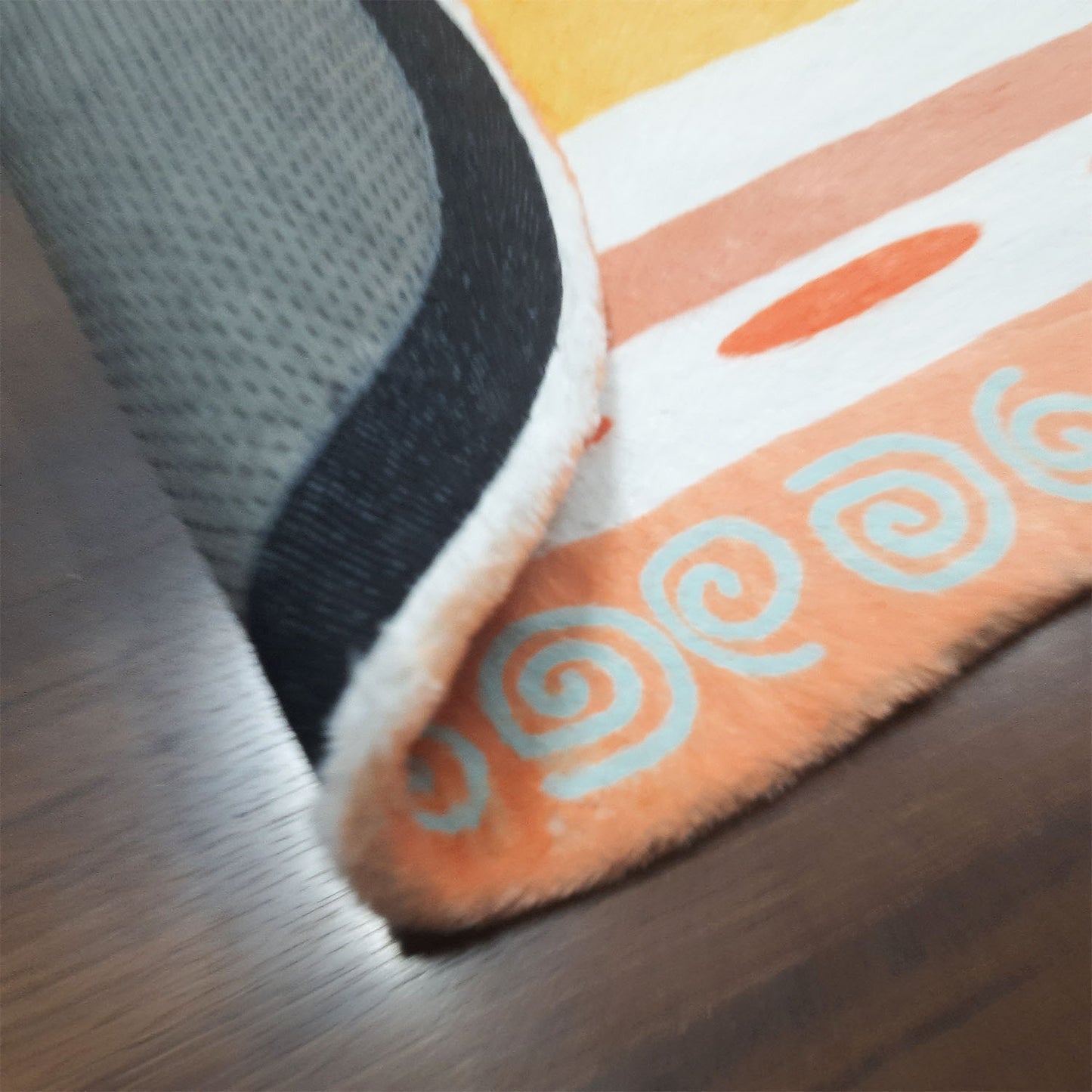 Avioni Rainbow Inspired Fluffy Shag Very Soft Faux Fur Rug for Kids Nursery Play Room